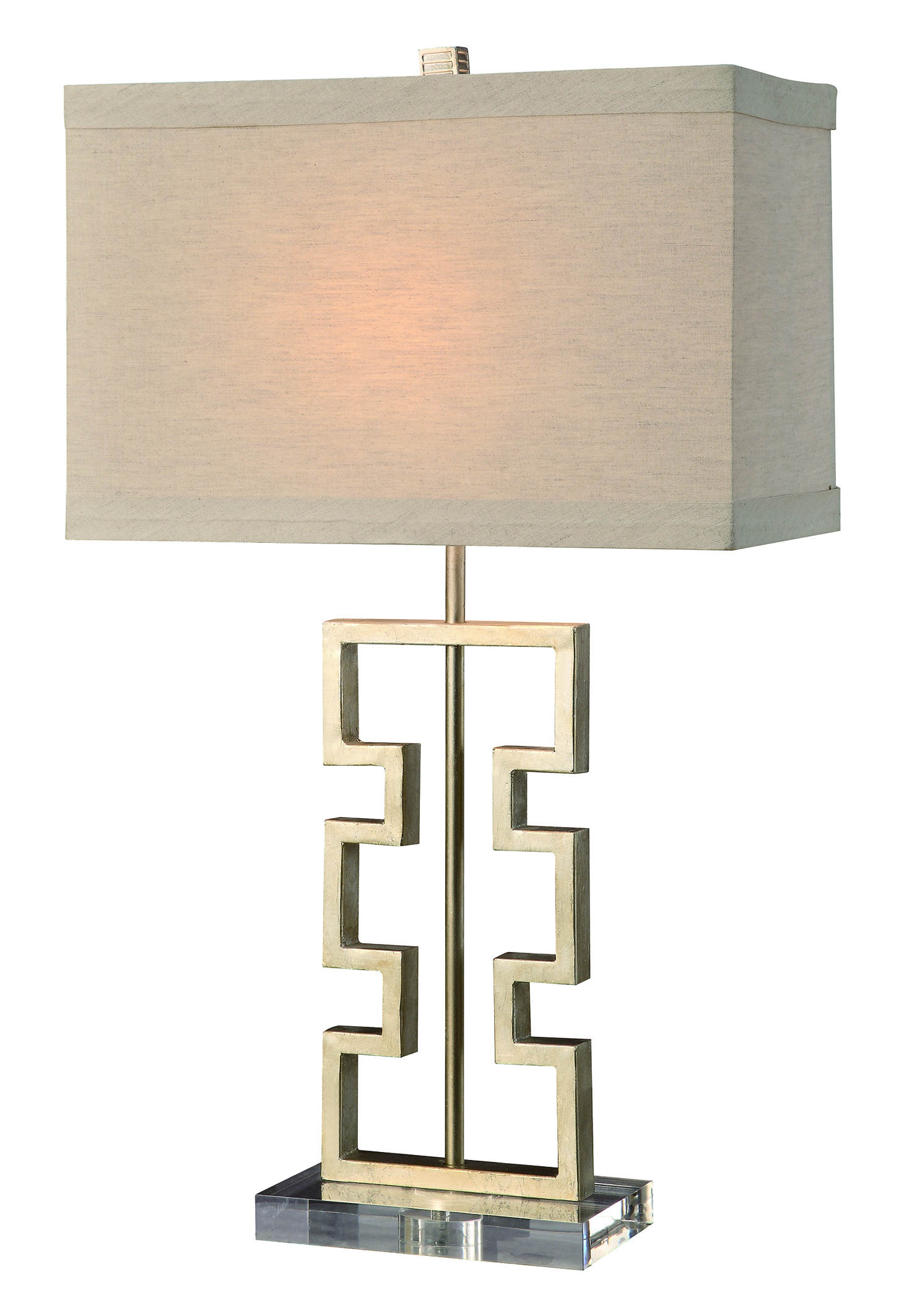 2 Crestview Collection Azteca Silver Leaf Table Lamps