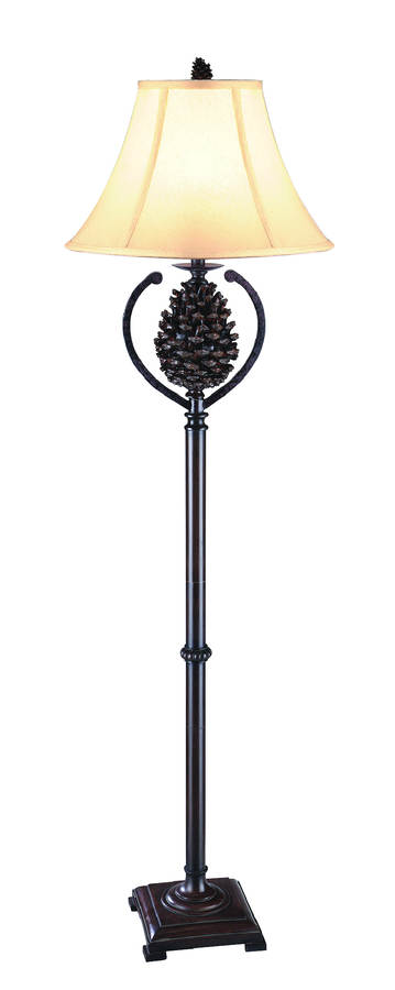Crestview Collection Pine Bison Brown Natural Creek Floor Lamp