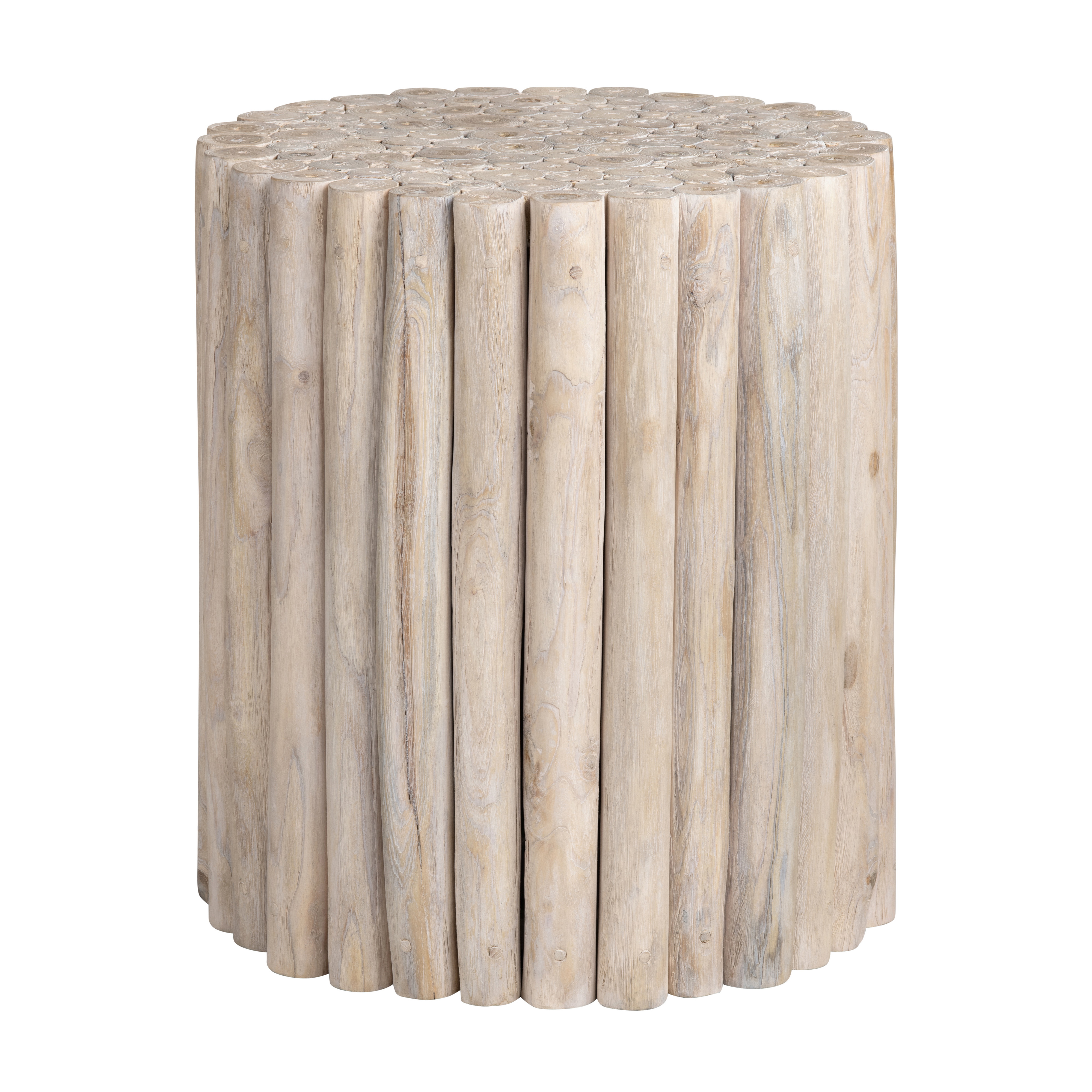 Crestview Collection Natural Round Grain Accent Table