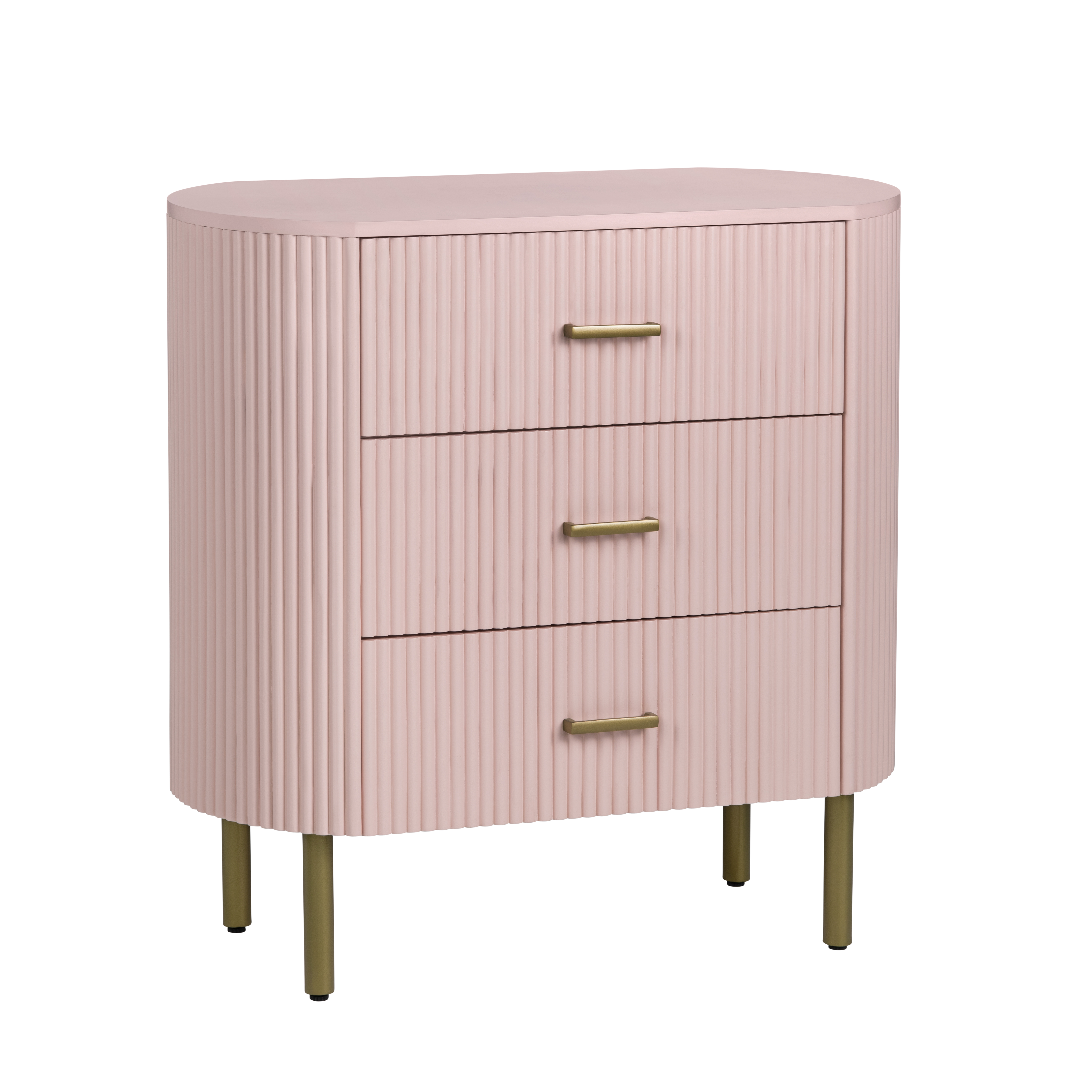 Crestview Collection Blush Pink Fluted Oval Chest