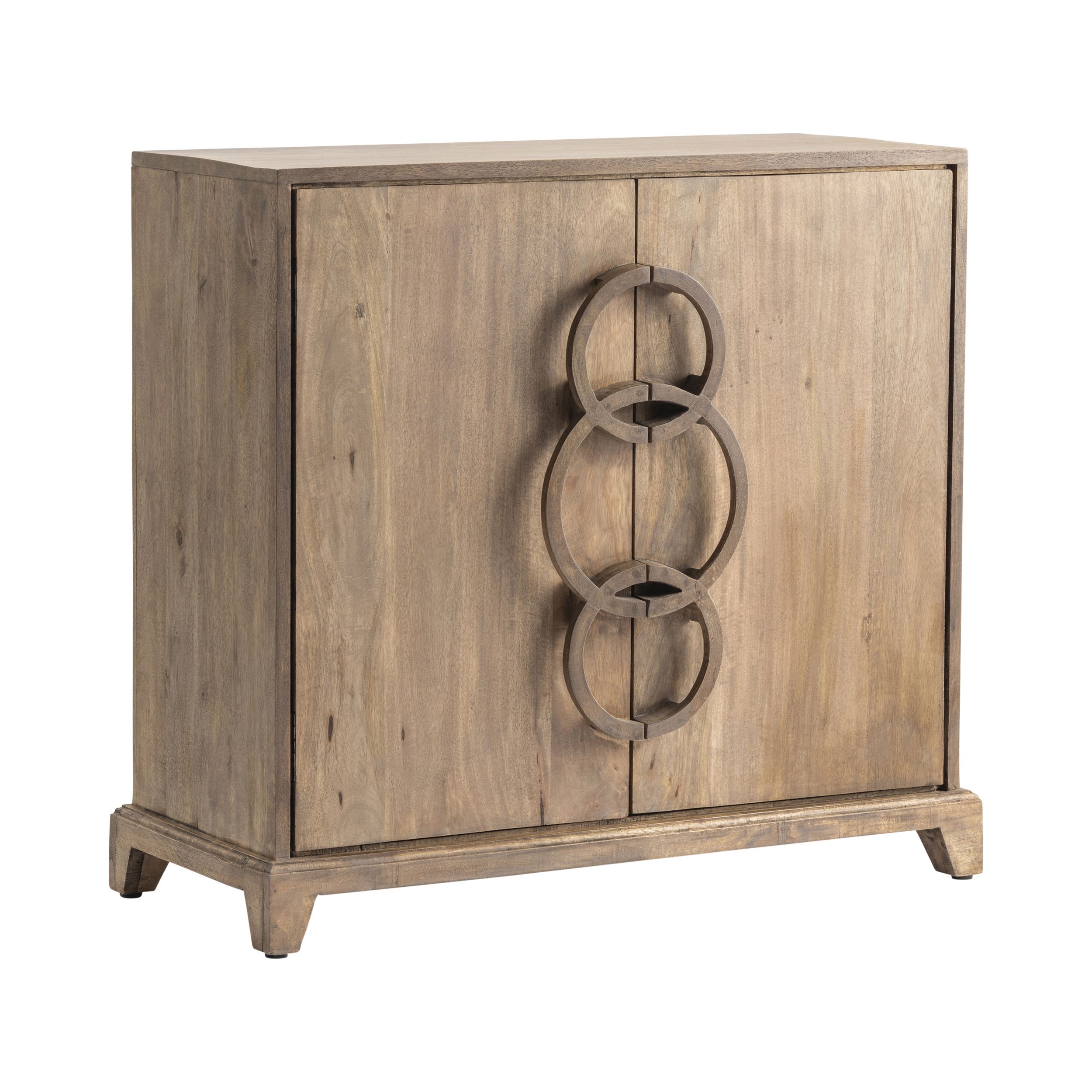 Crestview Collection Bengal Manor Brown Ring Pull Bar Media Cabinet