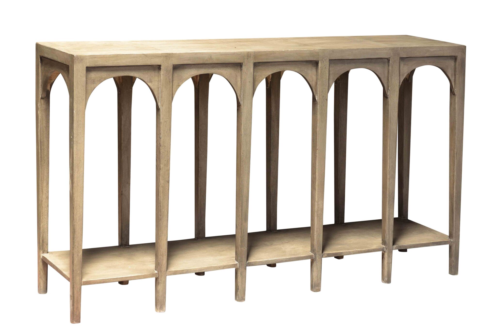 Crestview Collection Gotham Light Grey Arch Console Table