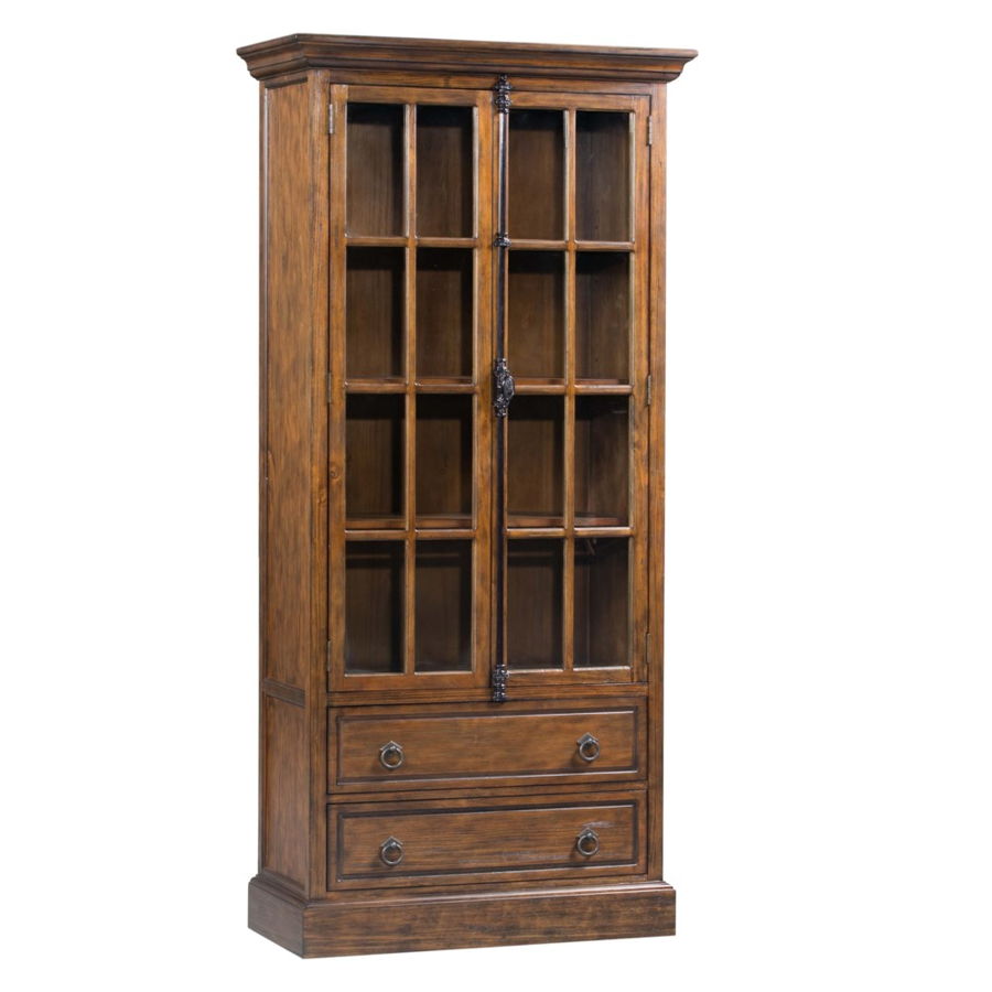 Crestview Collection Hawthorne Estate 2 Glass Doors Curio Cabinet