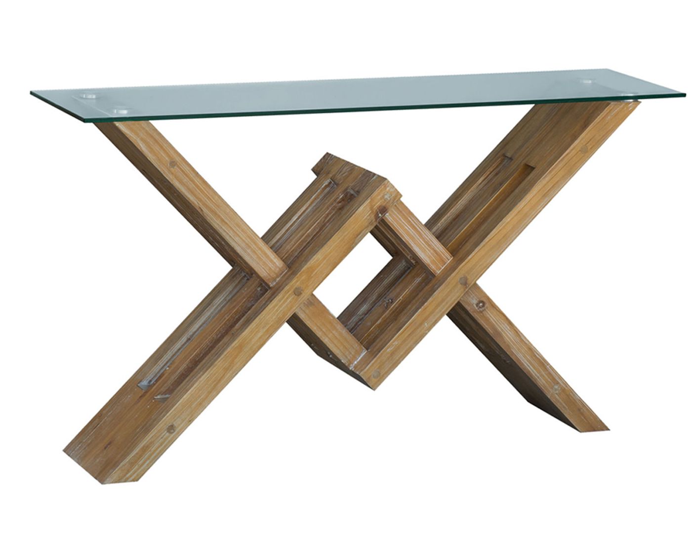 Crestview Collection Hawthorne Estate Burnished Glass Console Table