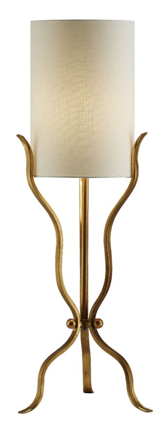 2 Crestview Collection Xavier Gold White Table Lamps