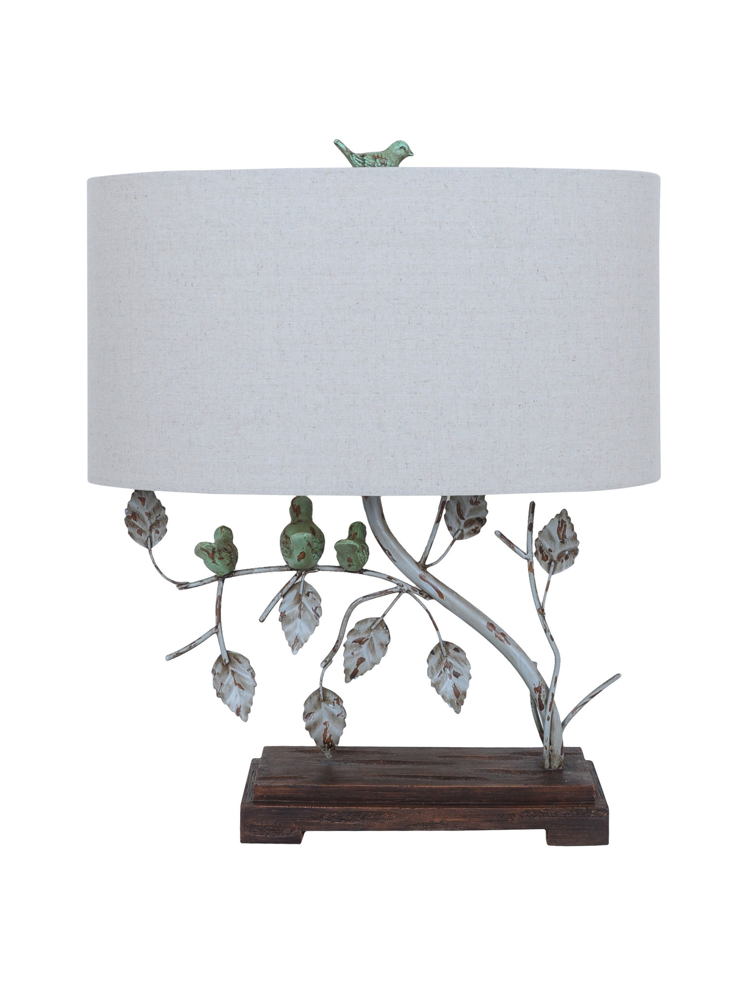 Crestview Collection Ella Antique Blue Green Table Lamp