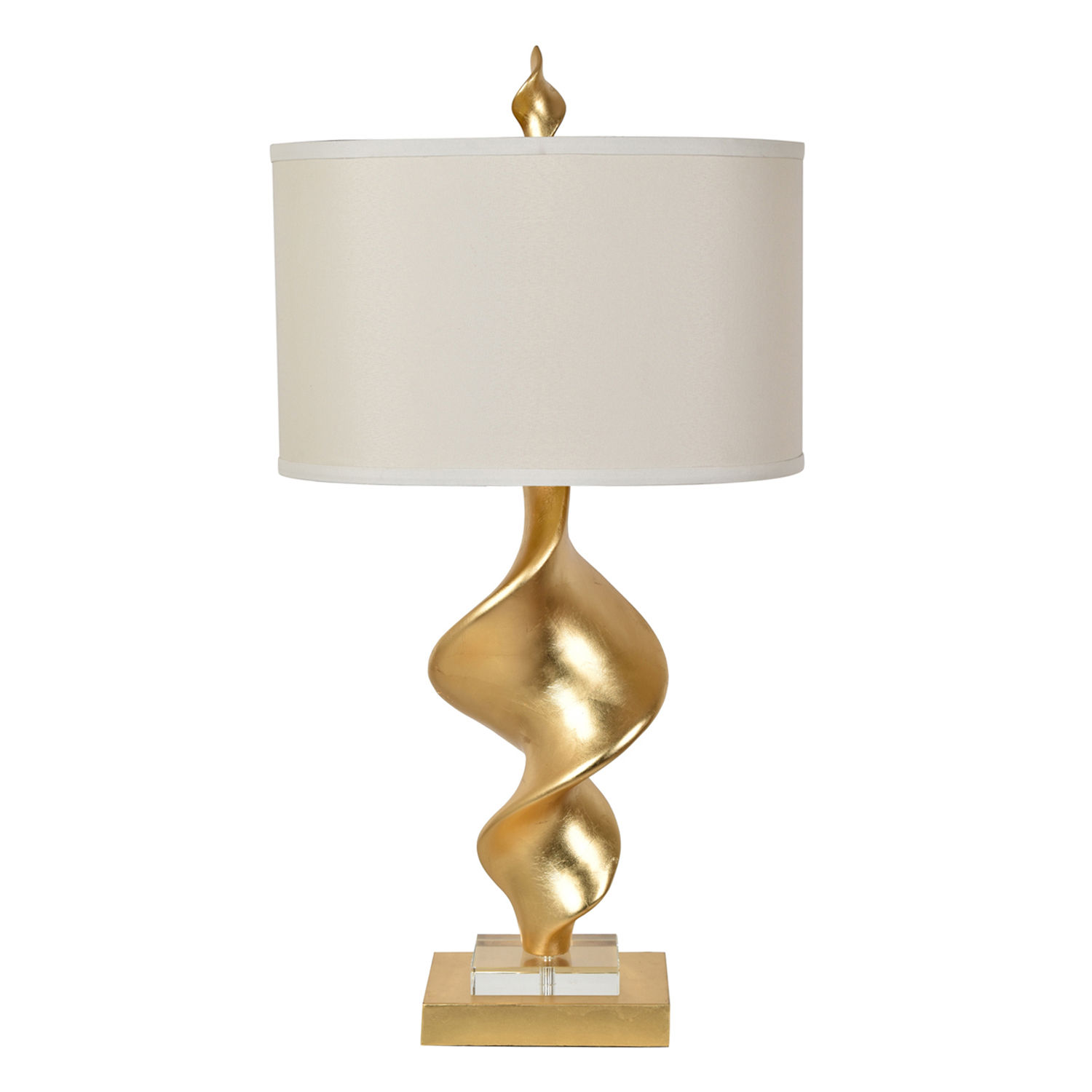 Crestview Collection Summit Gold Leaf Natural Table Lamp