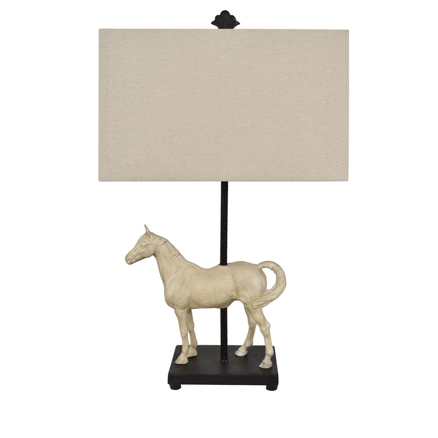 Crestview Collection Chase Bleached White Black Table Lamp