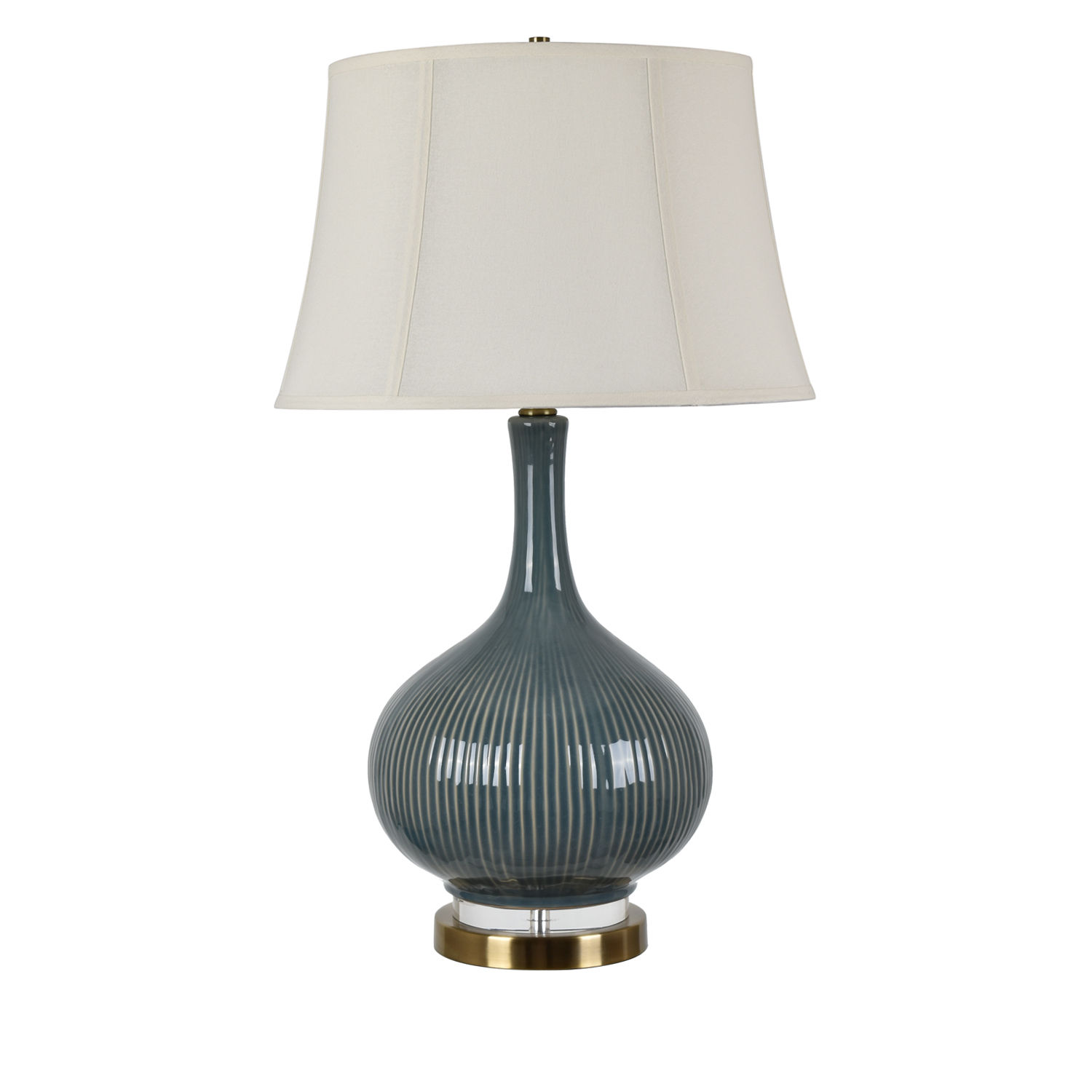 Crestview Collection Sawyer Deep Teal White Table Lamp