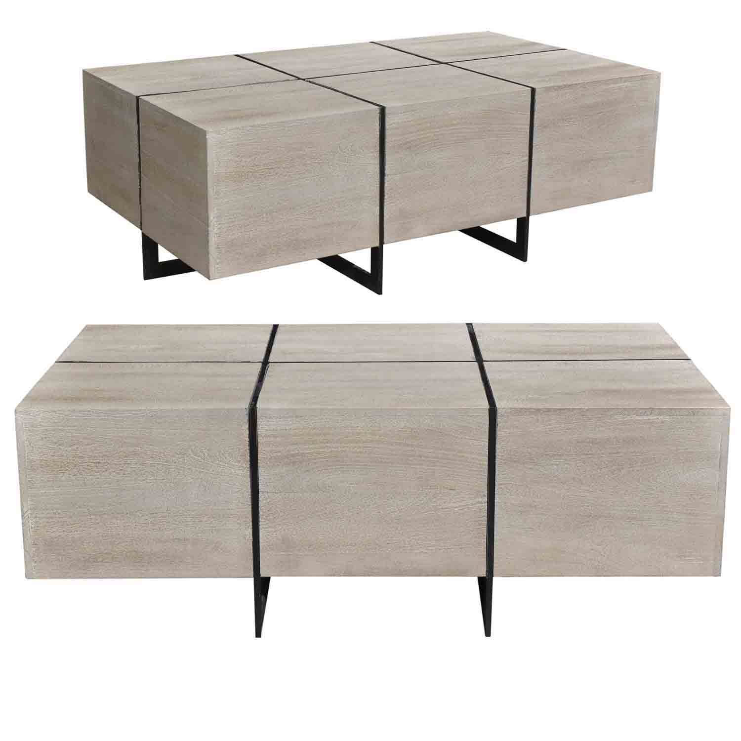 Crestview Collection Bengal Manor White Wash Cocktail Table