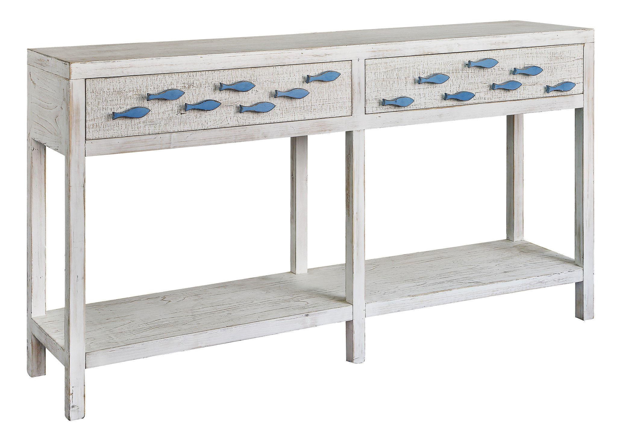 Crestview Collection Swimming Antique White Upstream Console Table