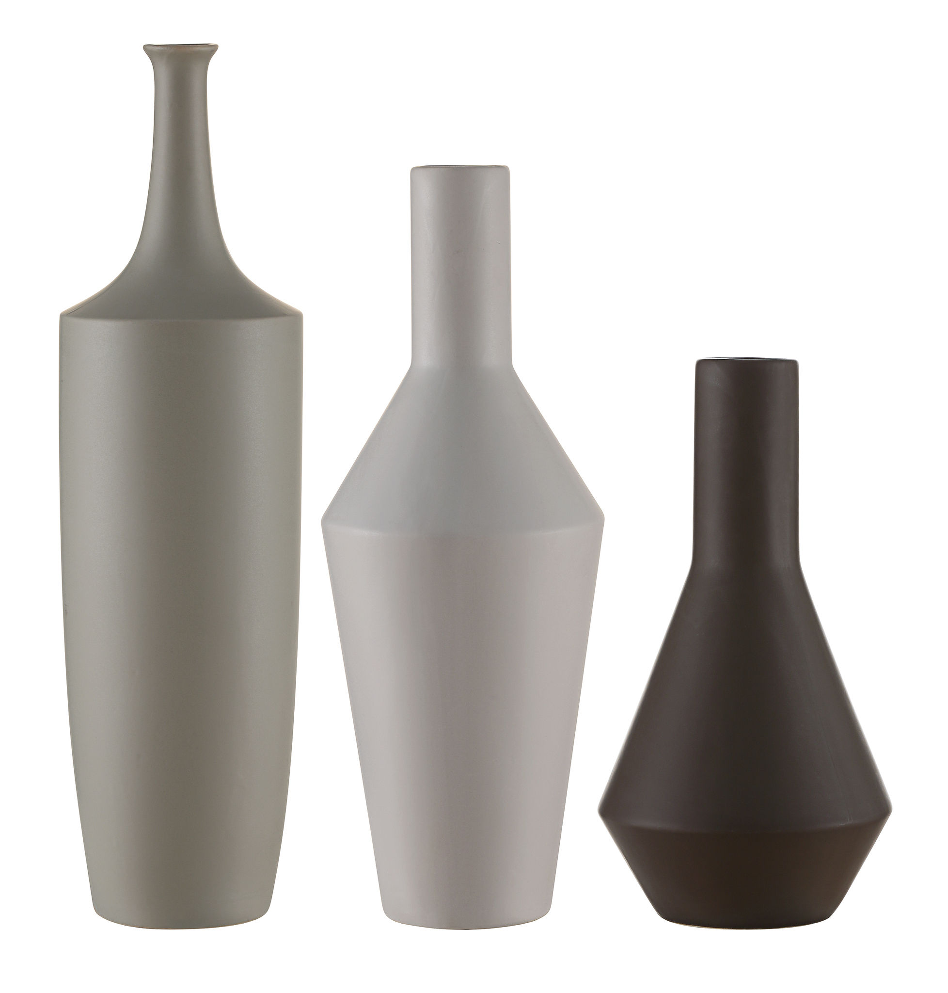 Crestview Collection Zen Japanese Taupe White Charcoal 3pc Bowl Set CRST-CVVZSA011