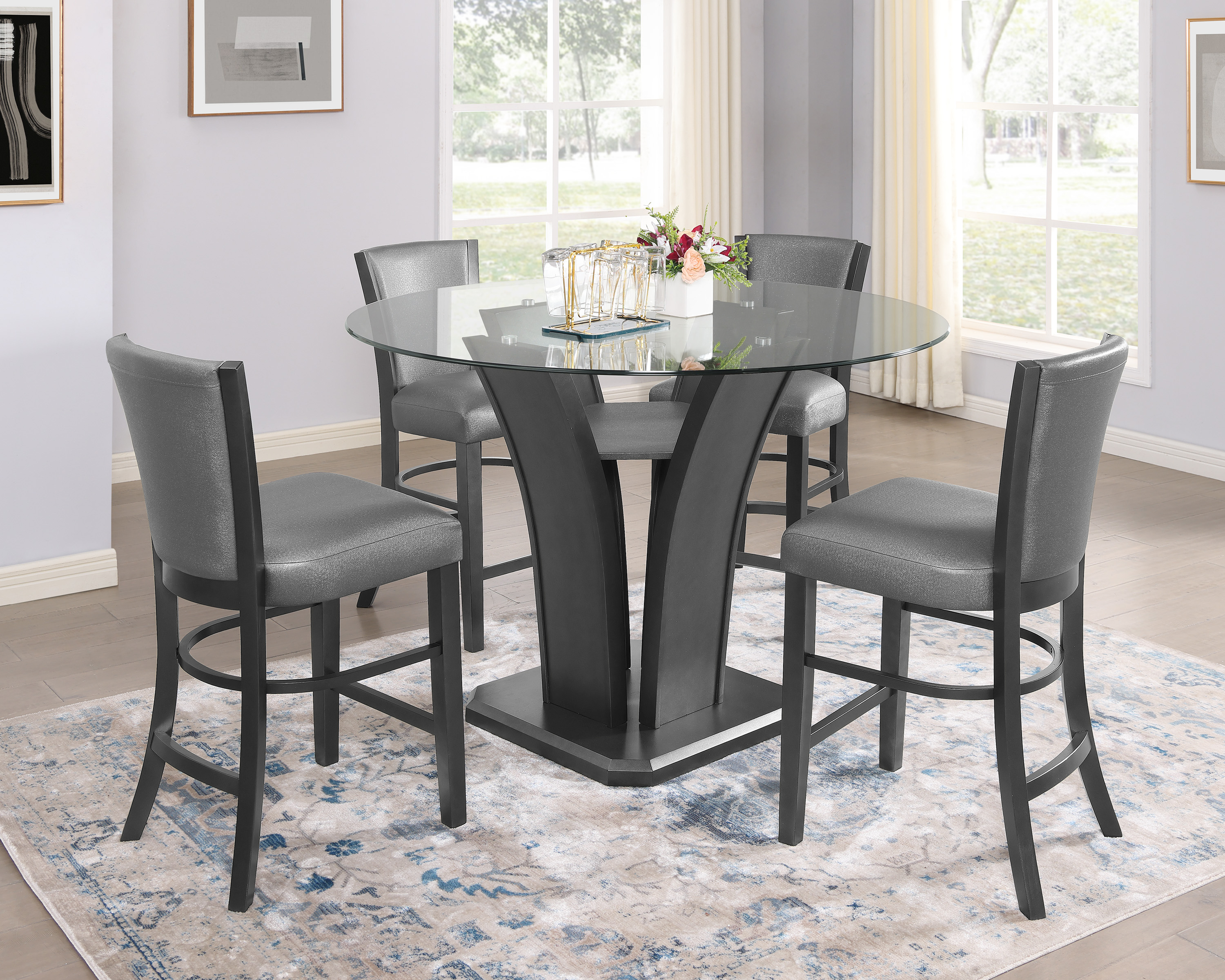 Crown Mark Camelia 5pc Counter Height Set