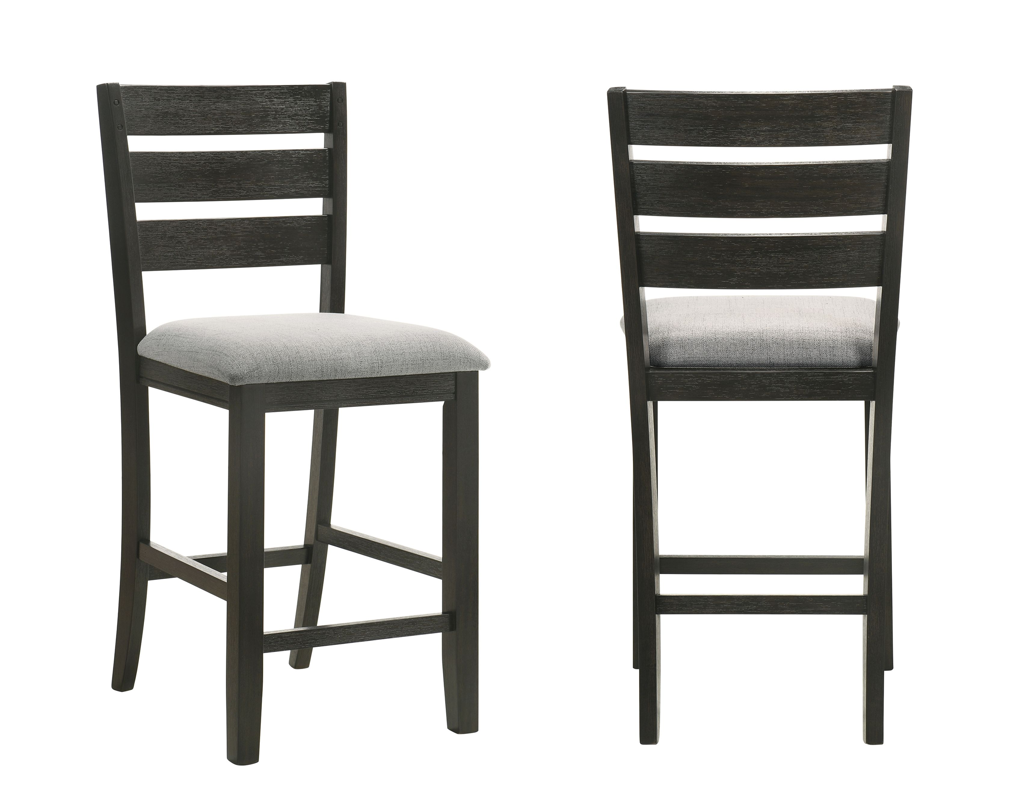 2 Crown Mark Bardstown Wheat Charcoal Counter Height Chairs