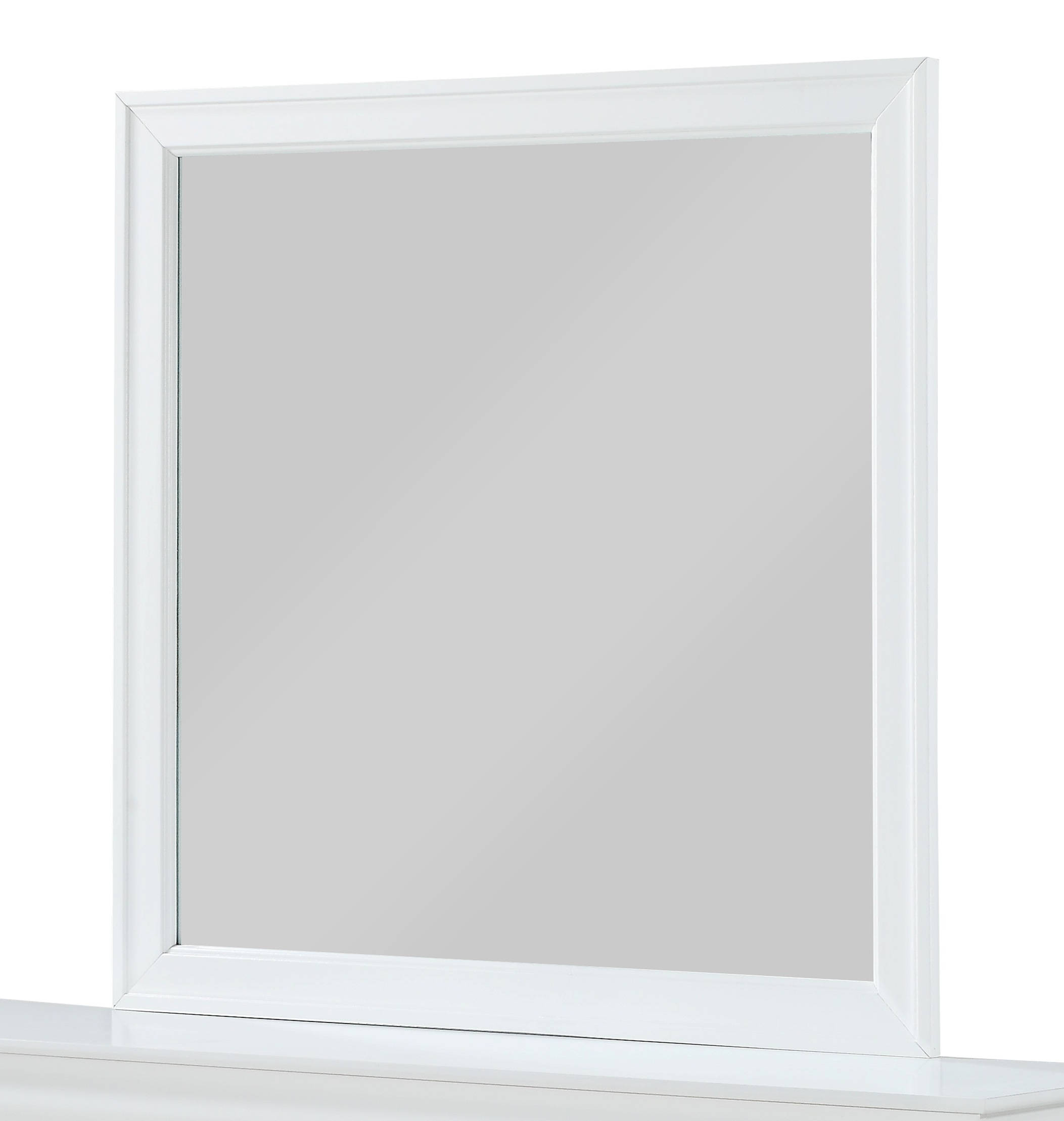 Crown Mark Louis Philip White Mirror