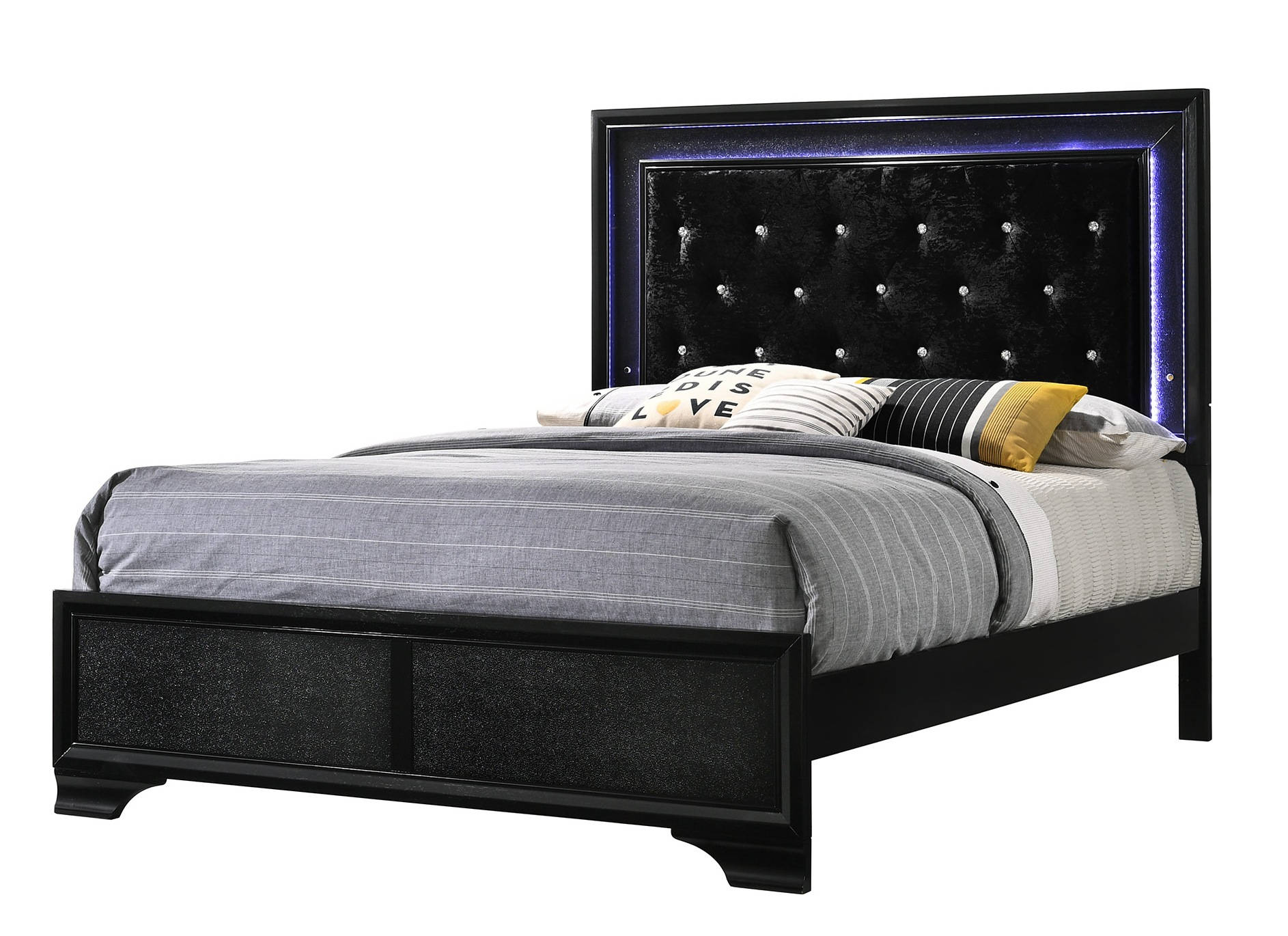 Crown Mark Micah Black Queen Bed
