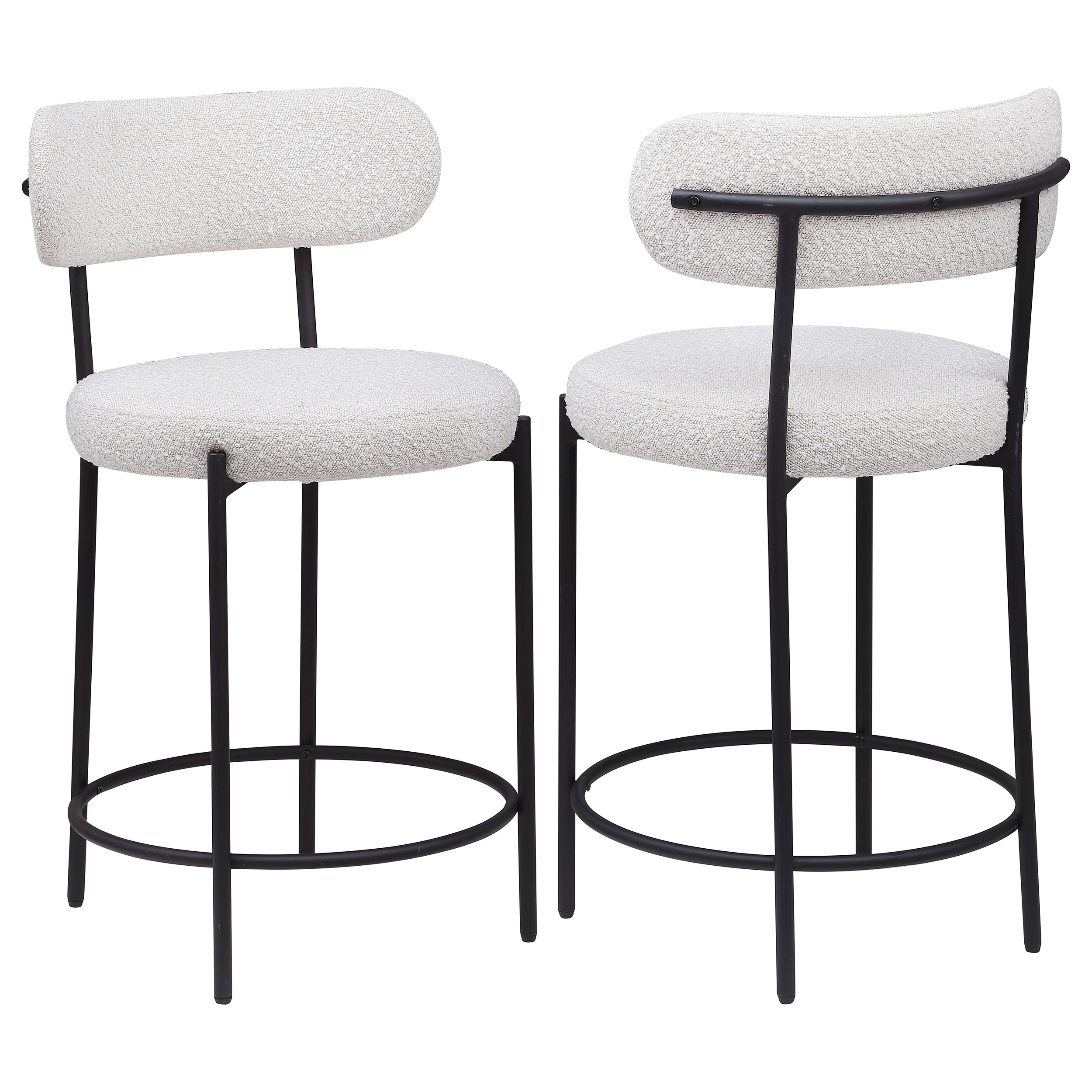 2 Coaster Furniture Viola Cream White Counter Chairs