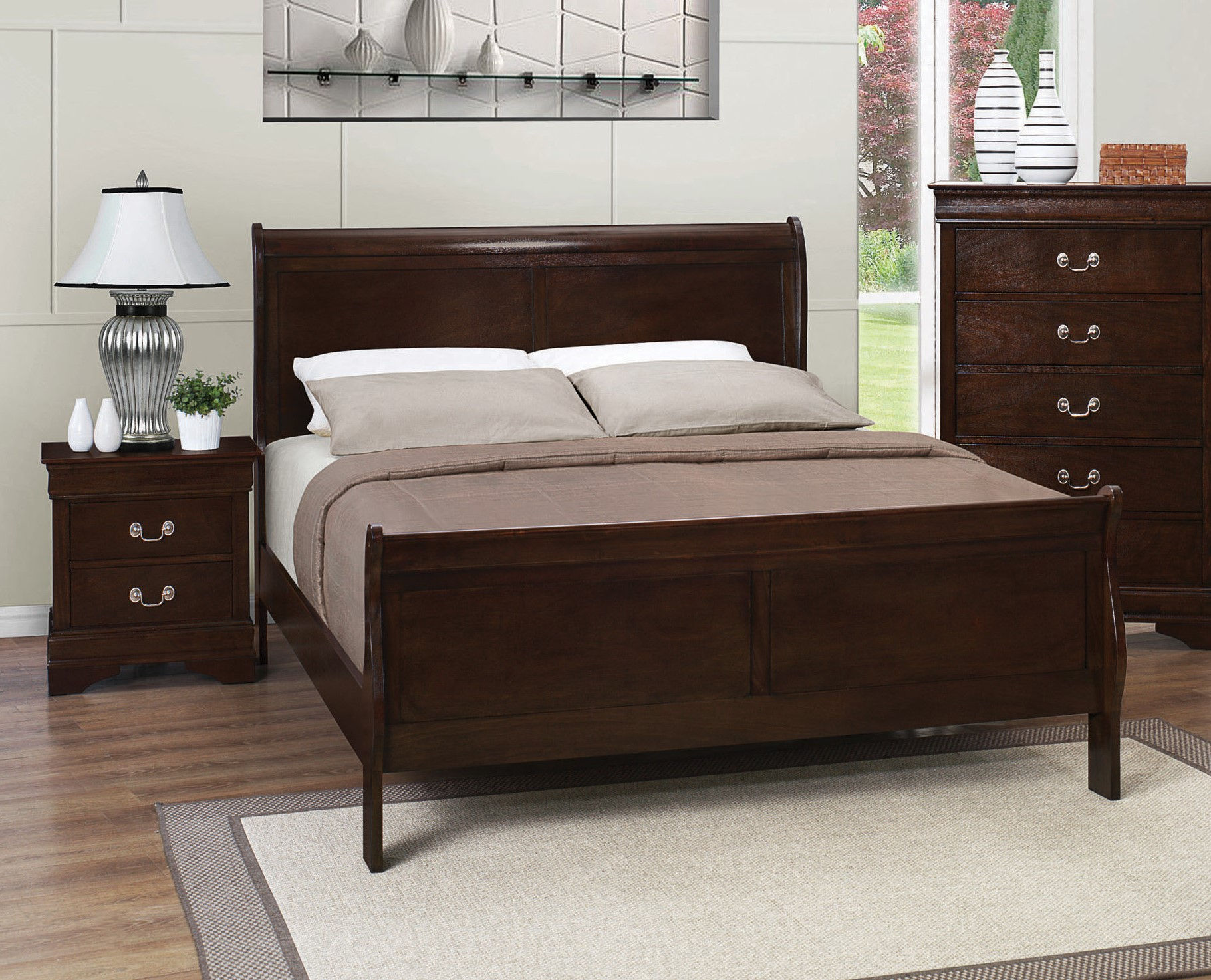 Coaster Furniture Louis Philippe Cappuccino 4pc Bedroom With Queen Bed