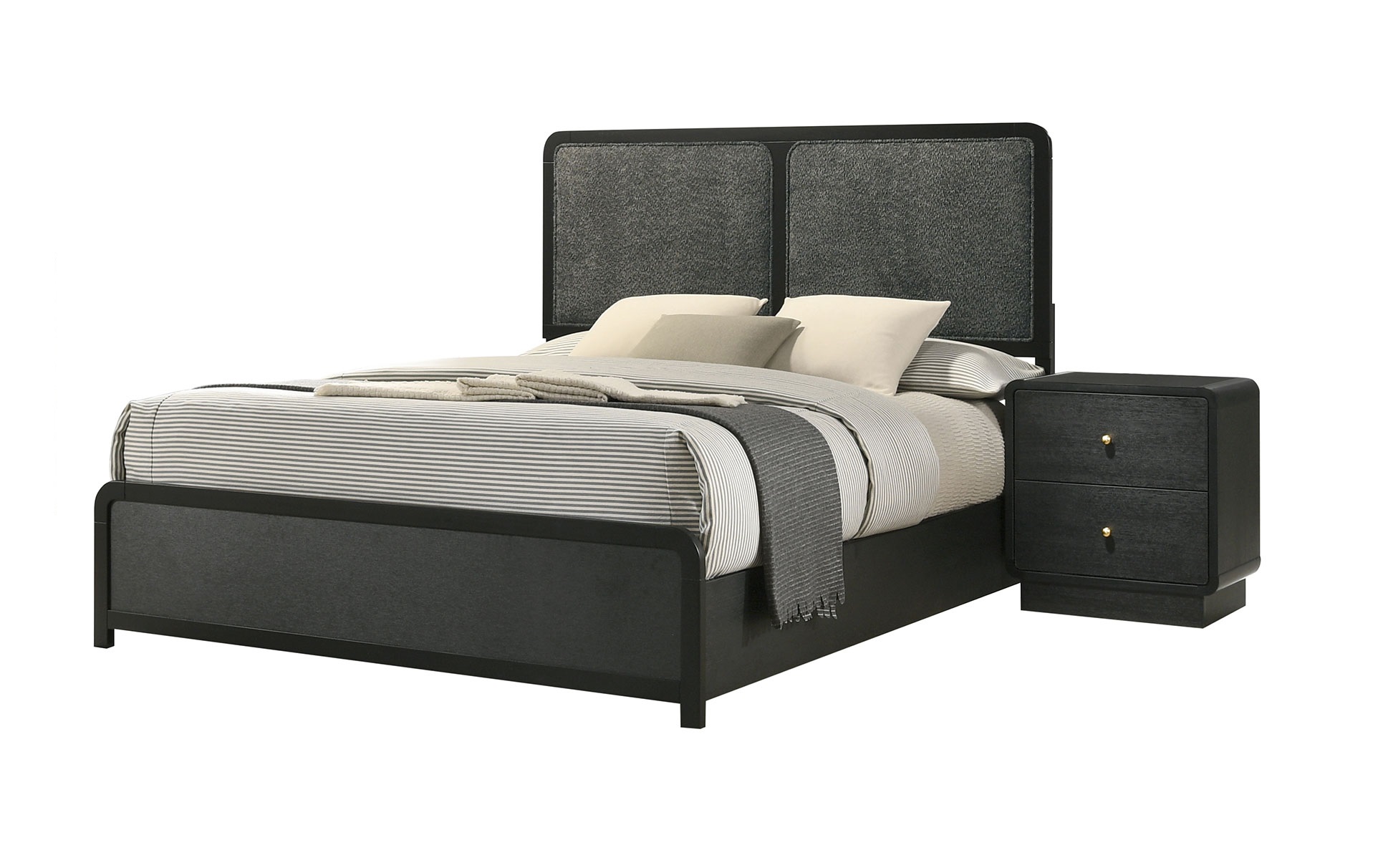 Coaster Furniture Cavelle Black 2pc Bedroom Set with Queen Bed