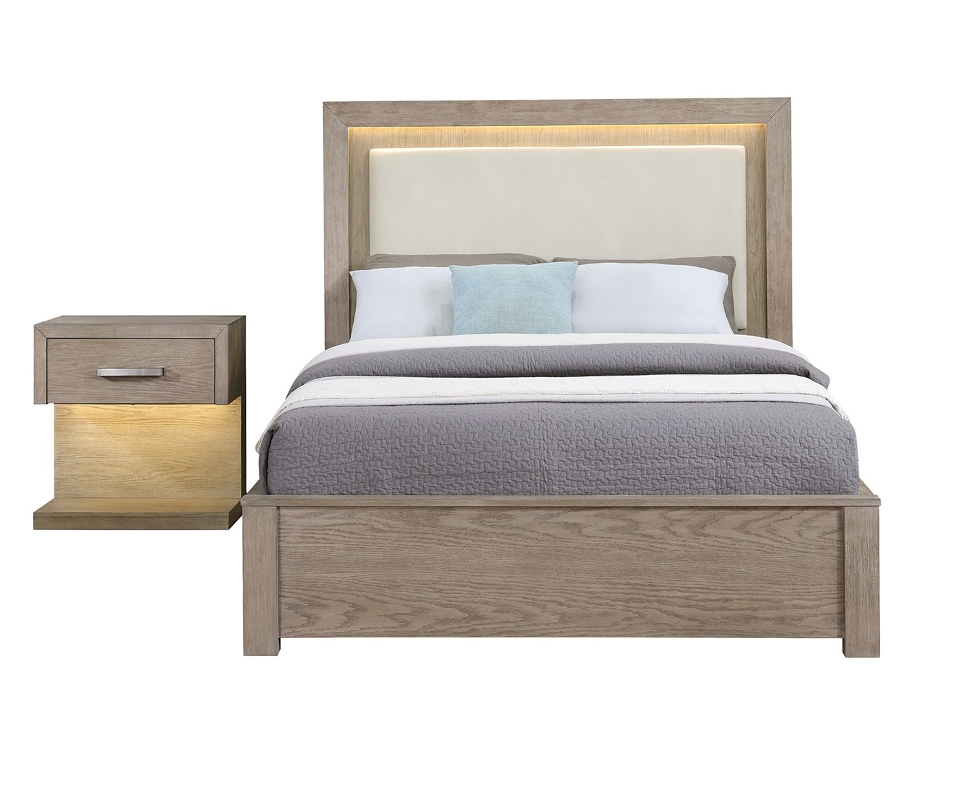 Coaster Furniture Kenora Barley Brown Beige 2pc Bedroom Set with Queen Bed