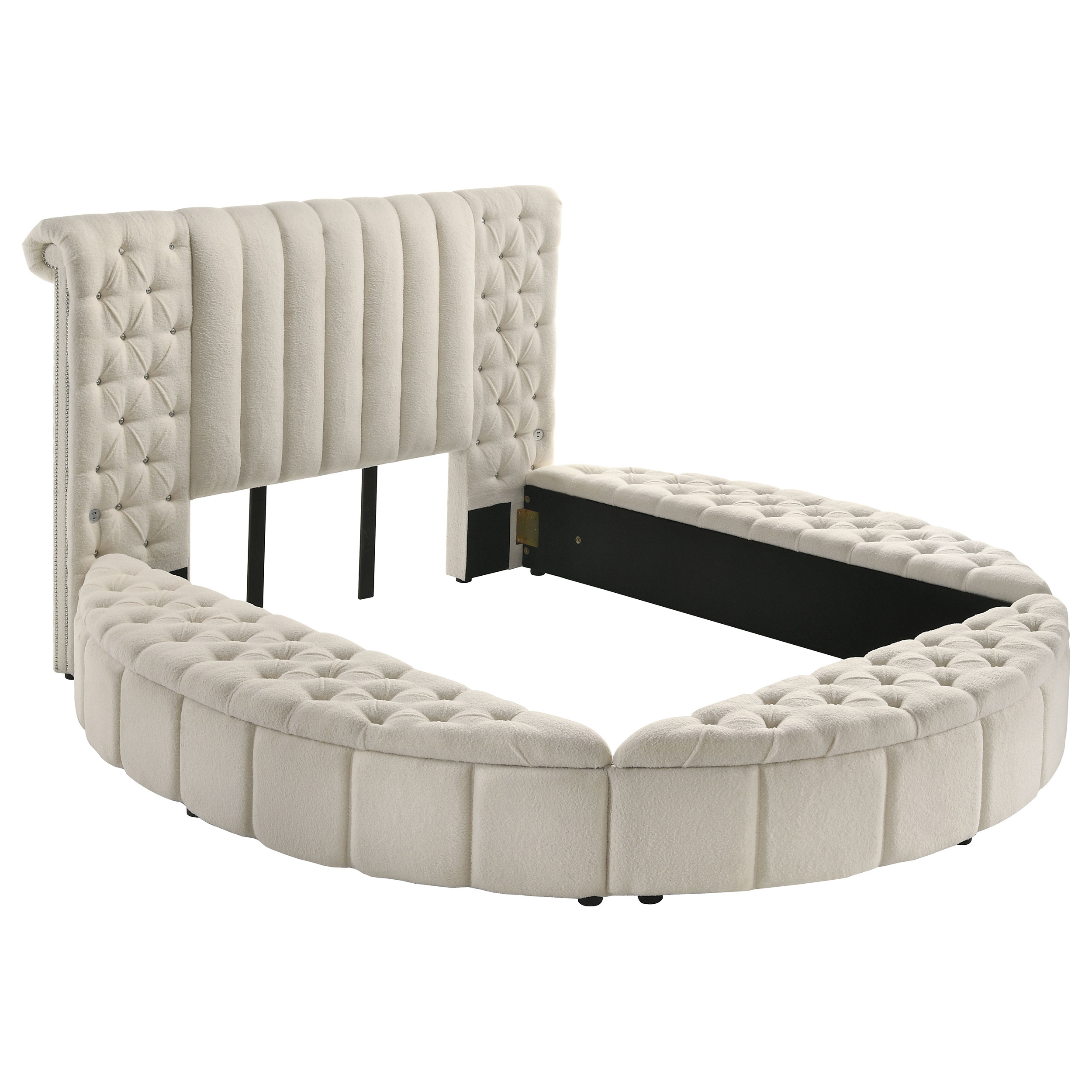 Coaster Furniture Sonya Ivory White Queen Storage Bed