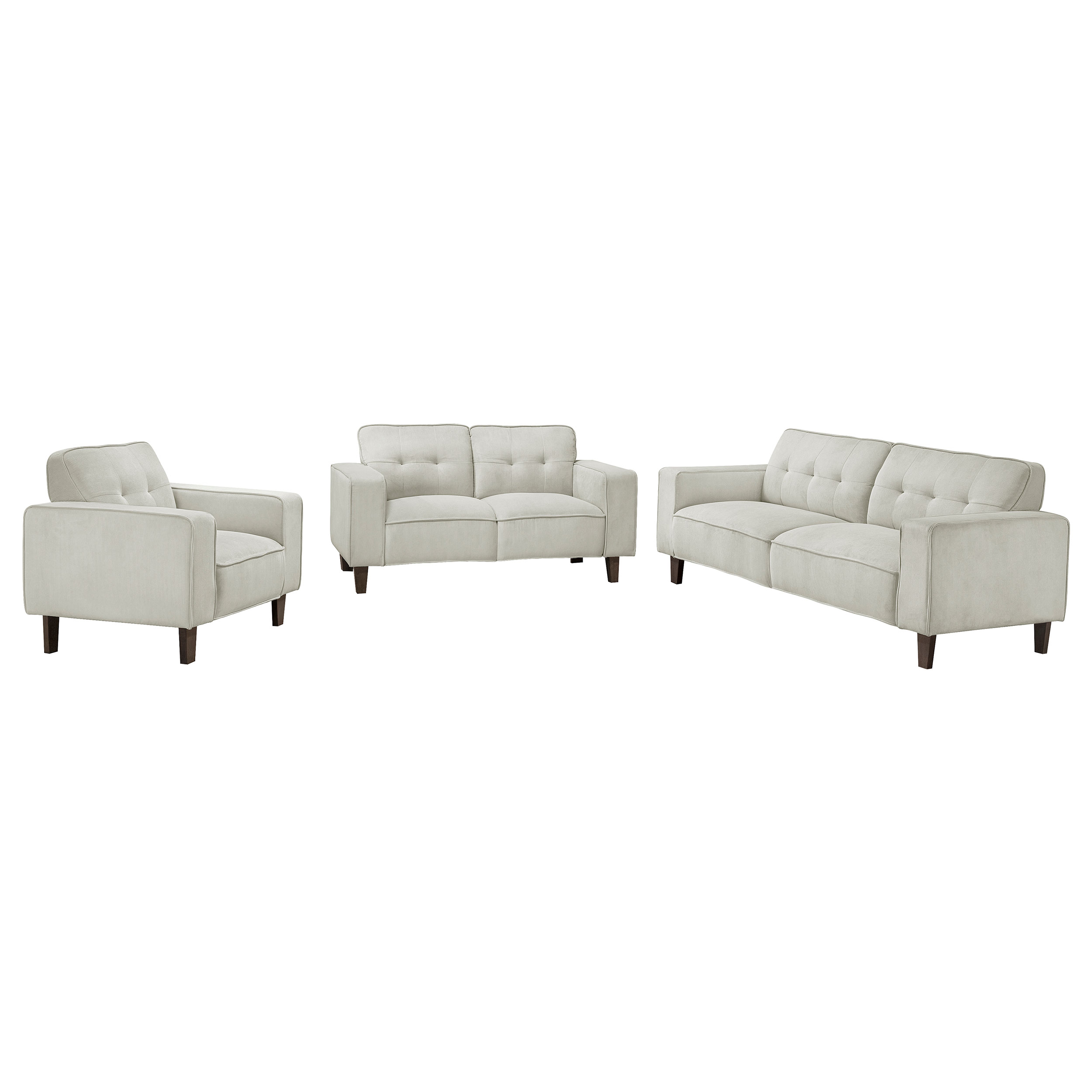 Coaster Furniture Deerhurst Greige Beige Grey 3pc Living Room Set