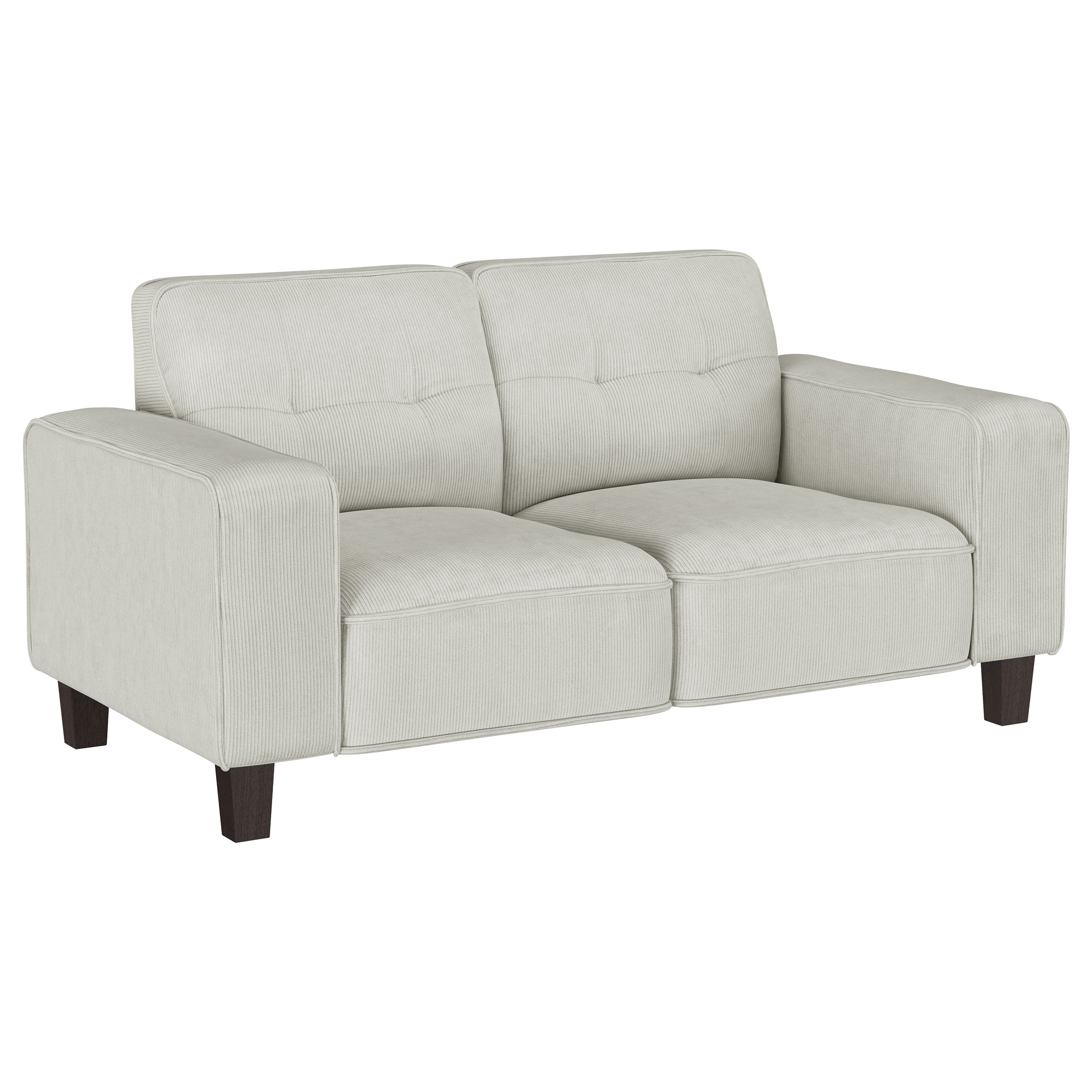 Coaster Furniture Deerhurst Greige Beige Grey Tufted Loveseat