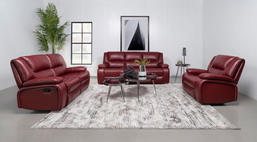 Coaster Furniture Camila Red Reclining 3pc Living Room Set