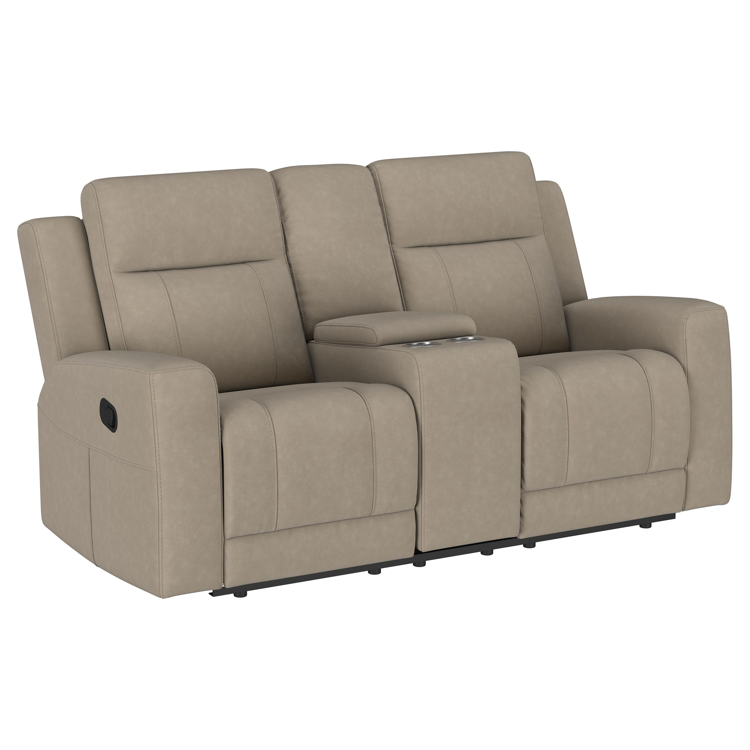 Coaster Furniture Brentwood Taupe Brown Motion Reclining Loveseat