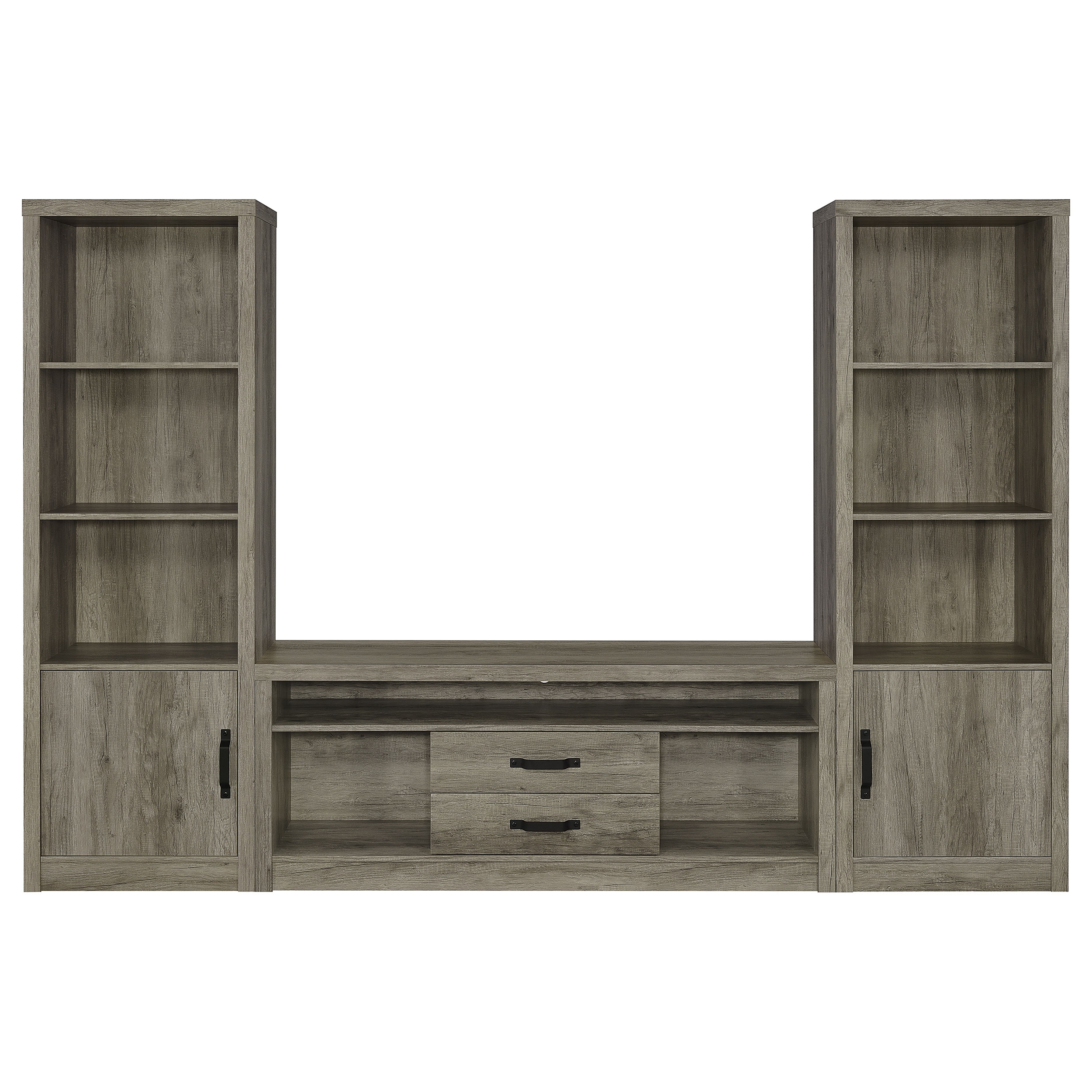 Coaster Furniture Burke Grey Driftwood 3pc Entertainment Center