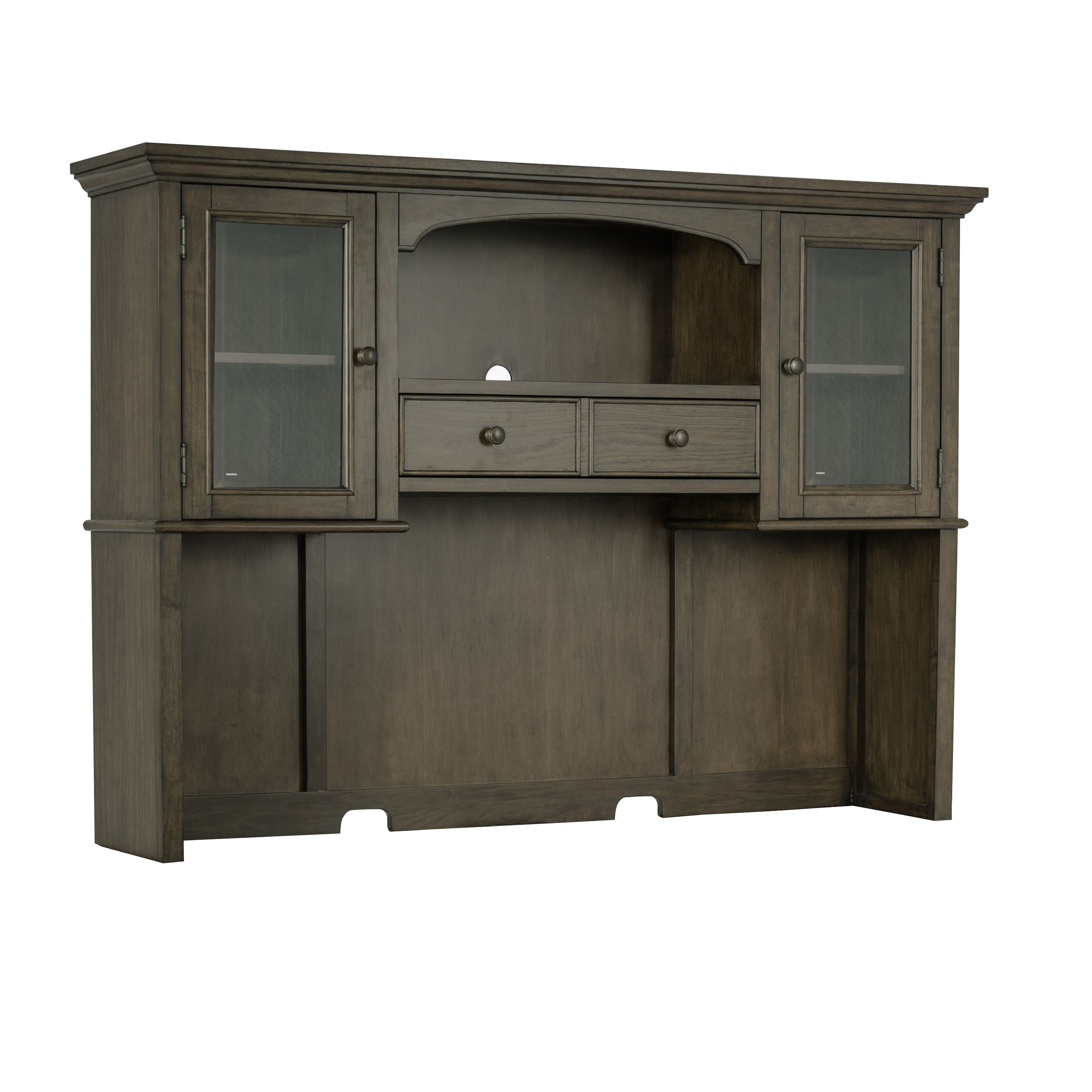 Hartshill 2-door Hutch with Shelves Burnished Oak