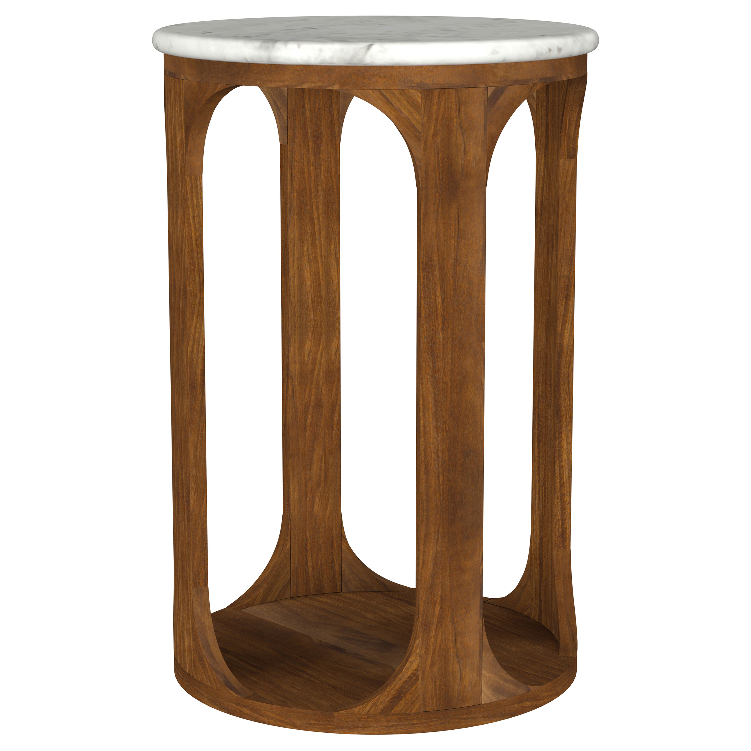 Coaster Furniture Berkeley White Brown Round Side Table