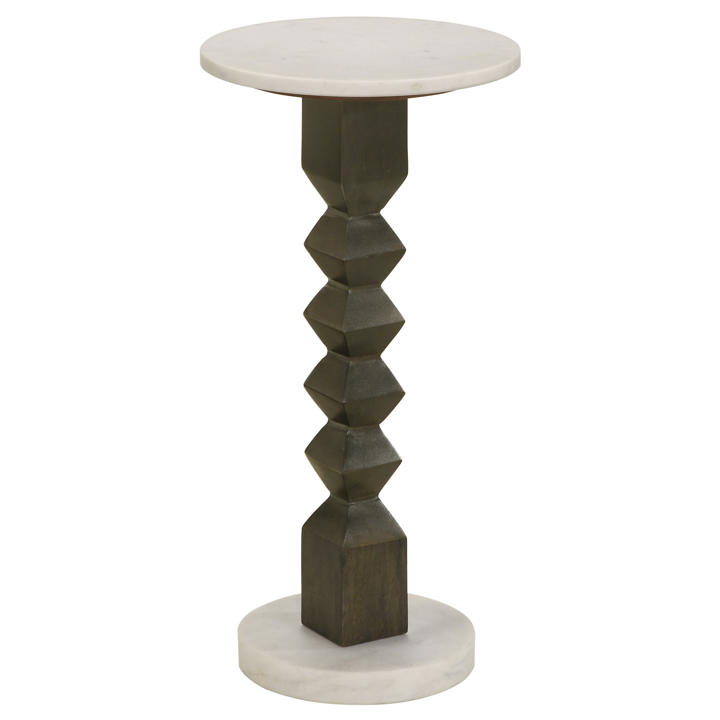 Coaster Furniture Colette White Dark Grey Side Table