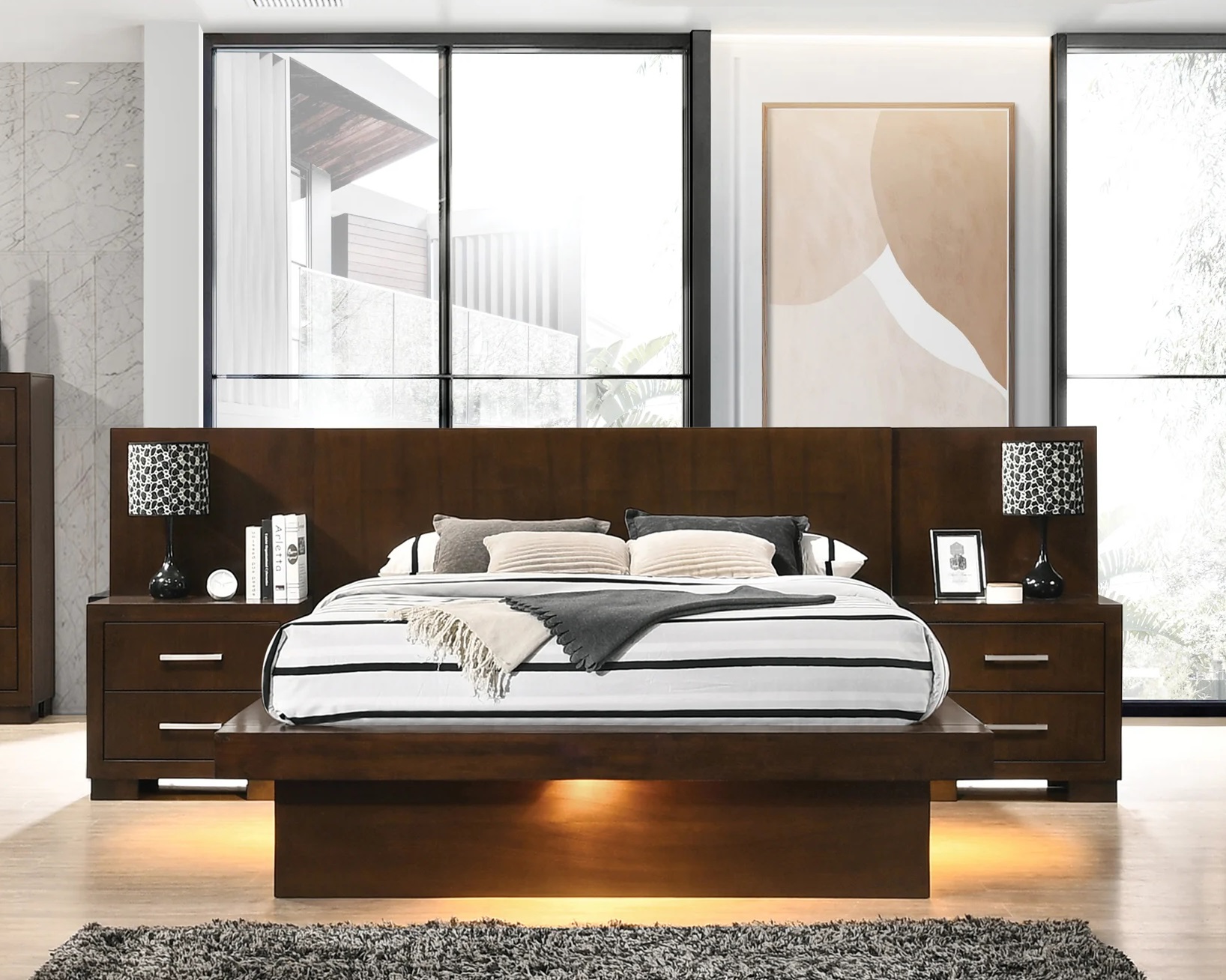 Coaster Furniture Jessica Cappuccino 3pc Bedroom Set With King Bed