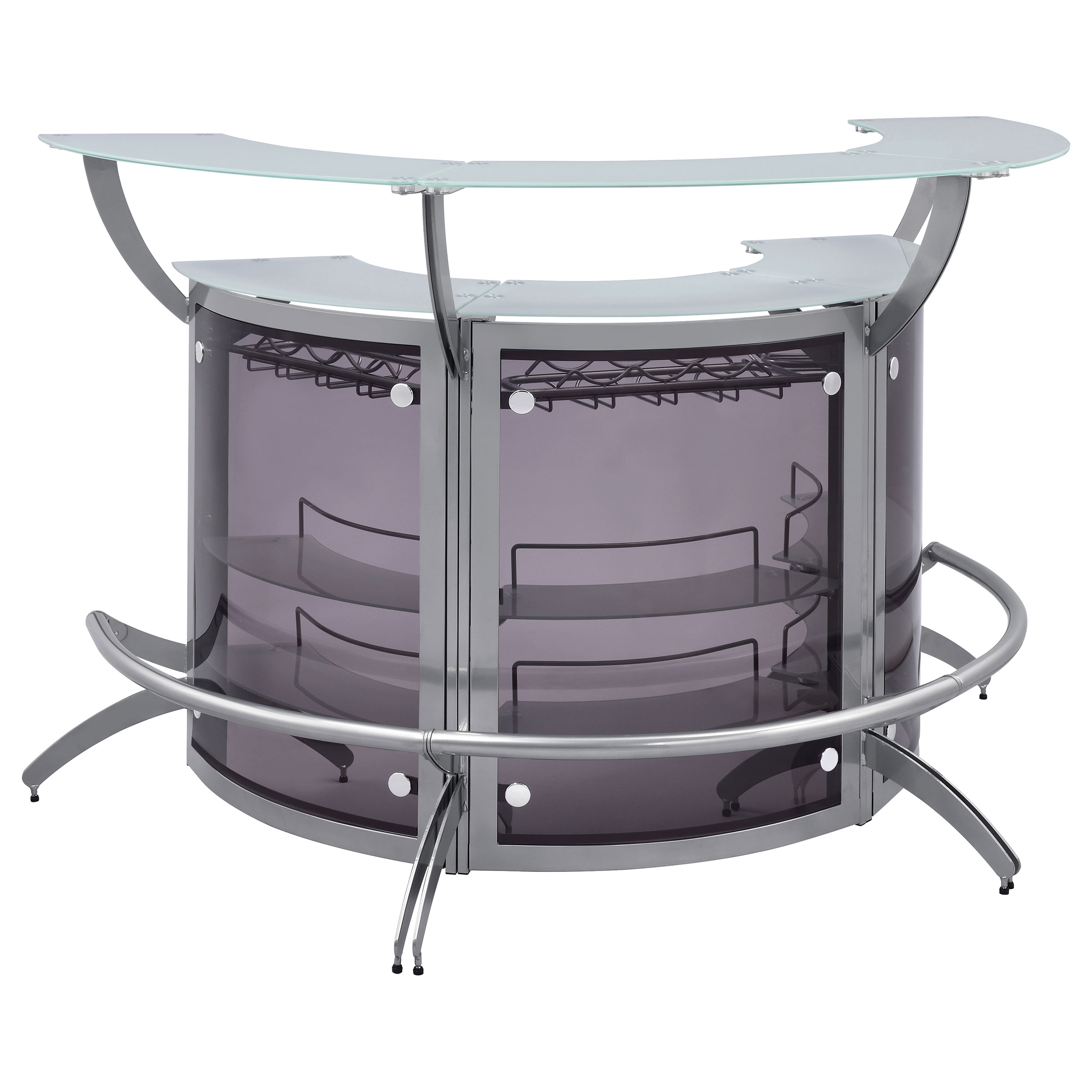 Coaster Furniture Dallas Silver 3pc Bar Cabinet