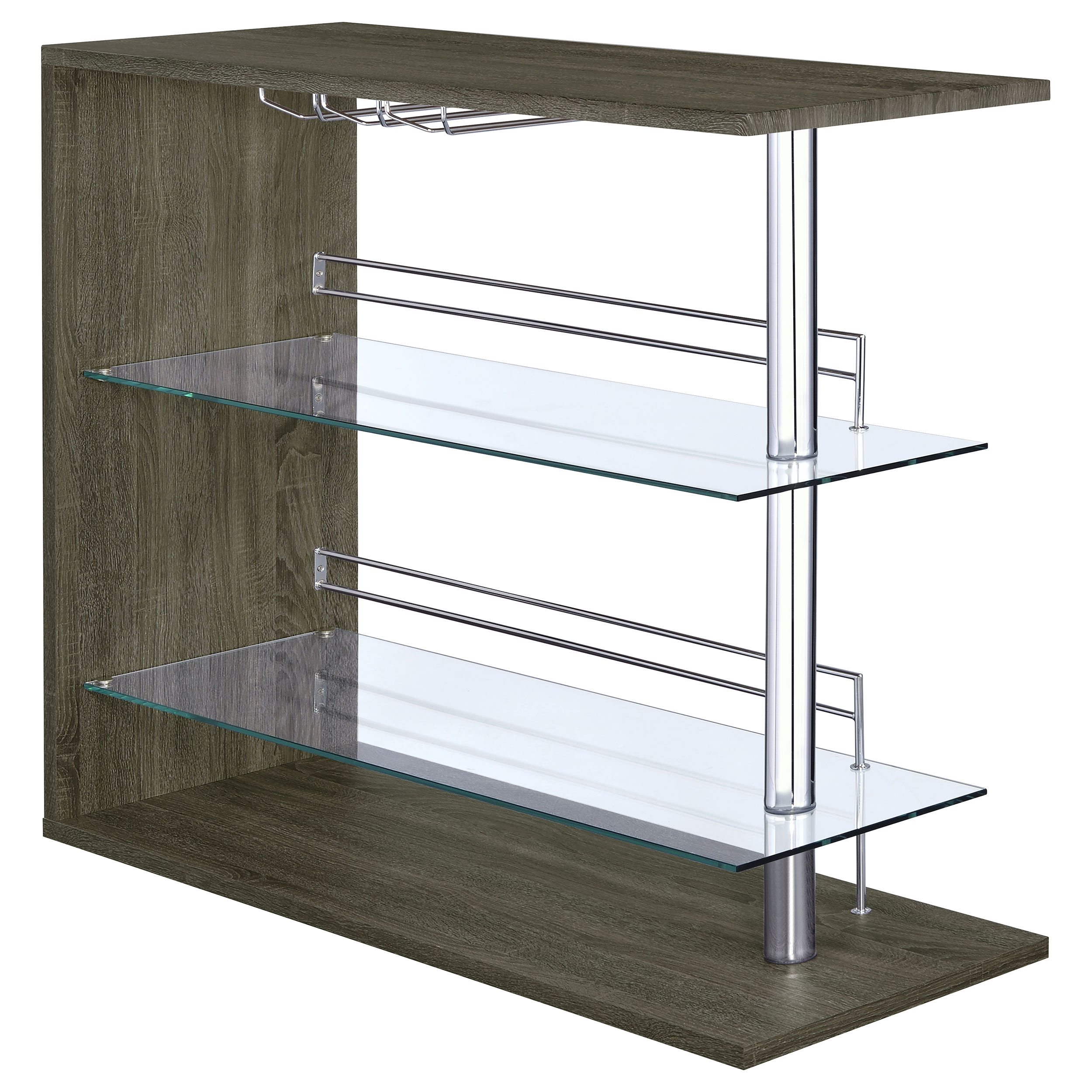 Coaster Furniture Prescott Weathered Grey Wood Bar Table