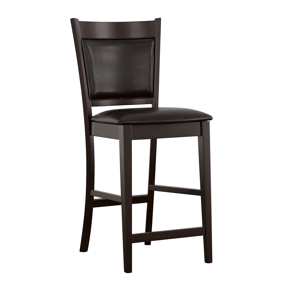 2 Coaster Furniture Jaden Espresso Black Counter Height Stools