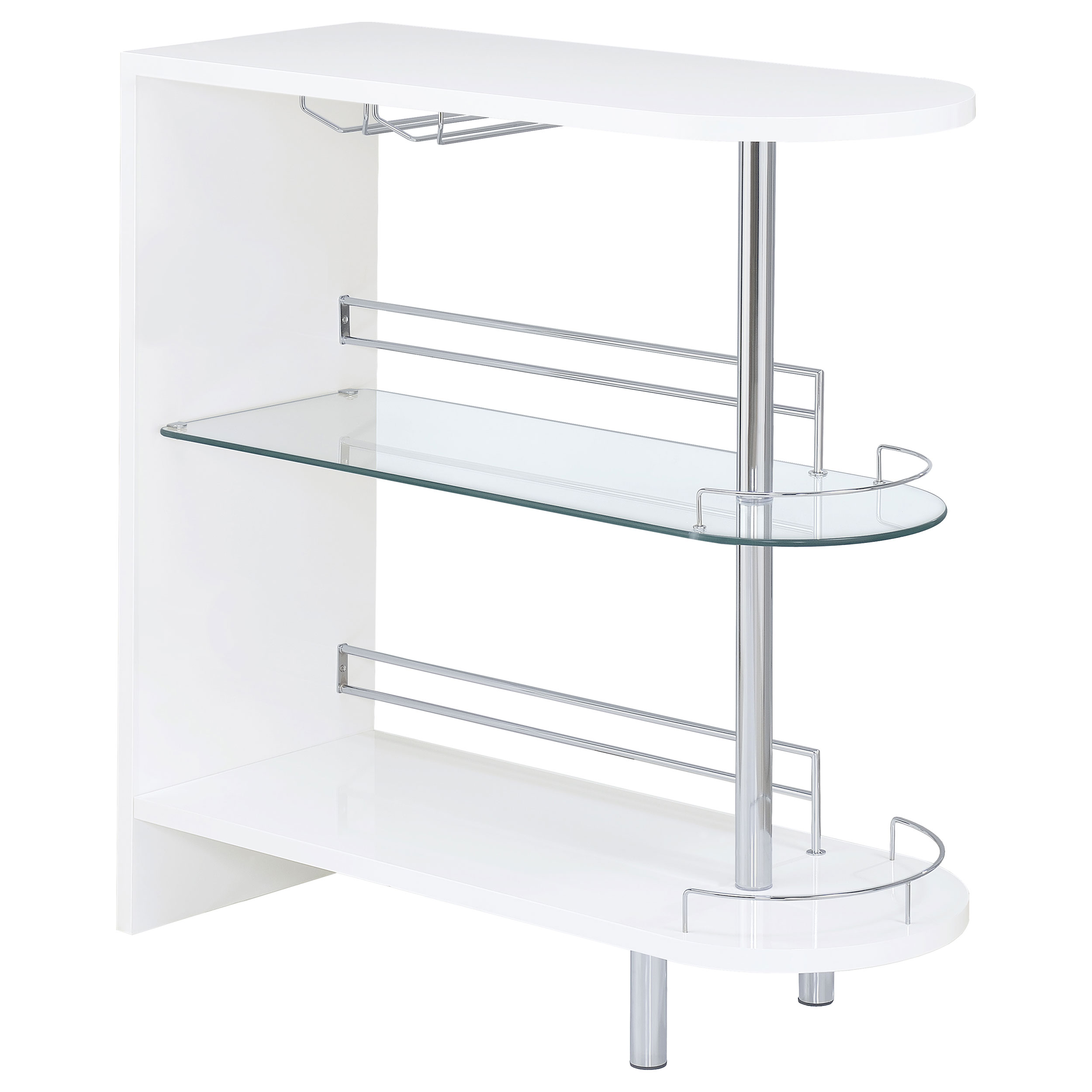 Coaster Furniture Adolfo Glossy White Bar Table