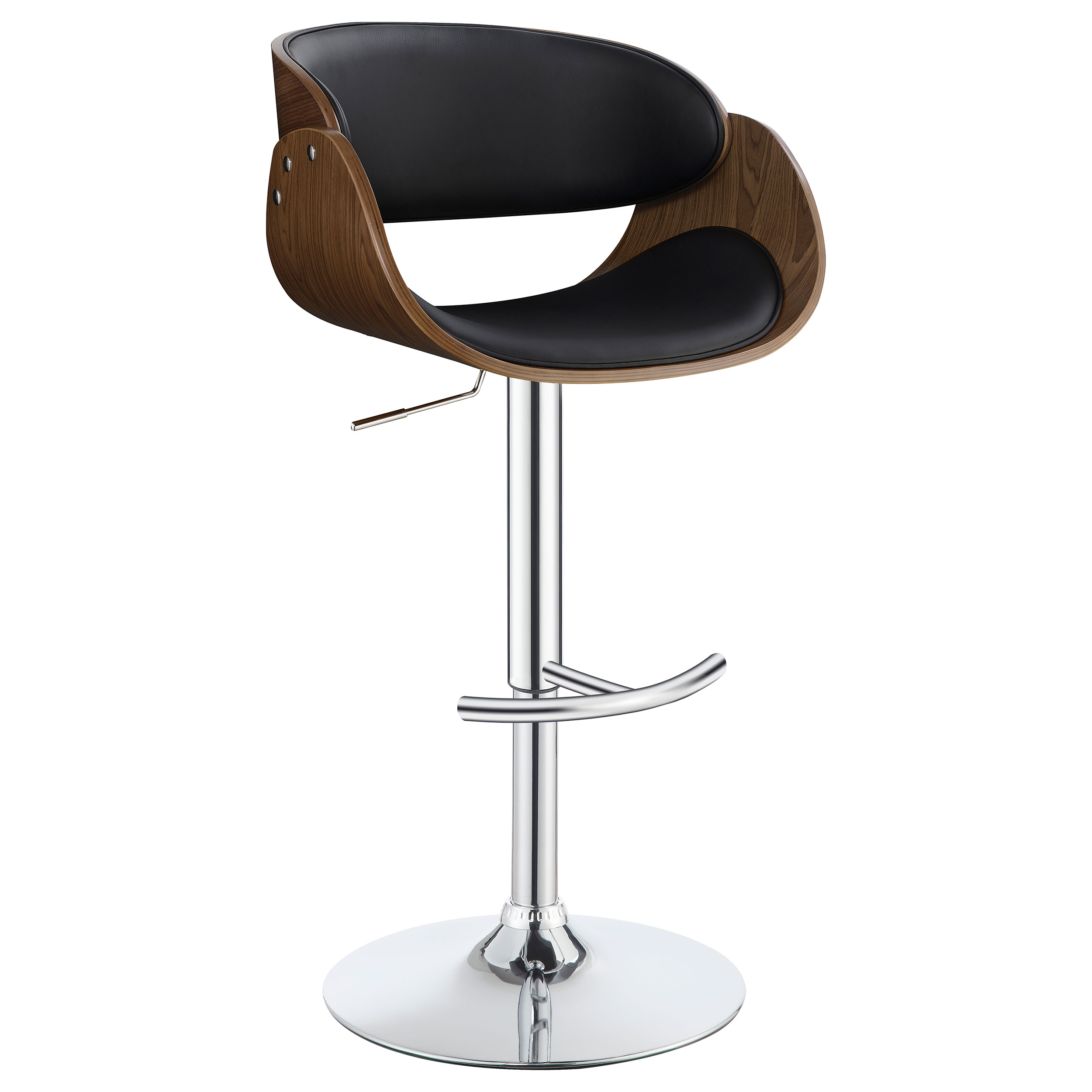 Coaster Furniture Dana Black Walnut Adjustable Bar Stool