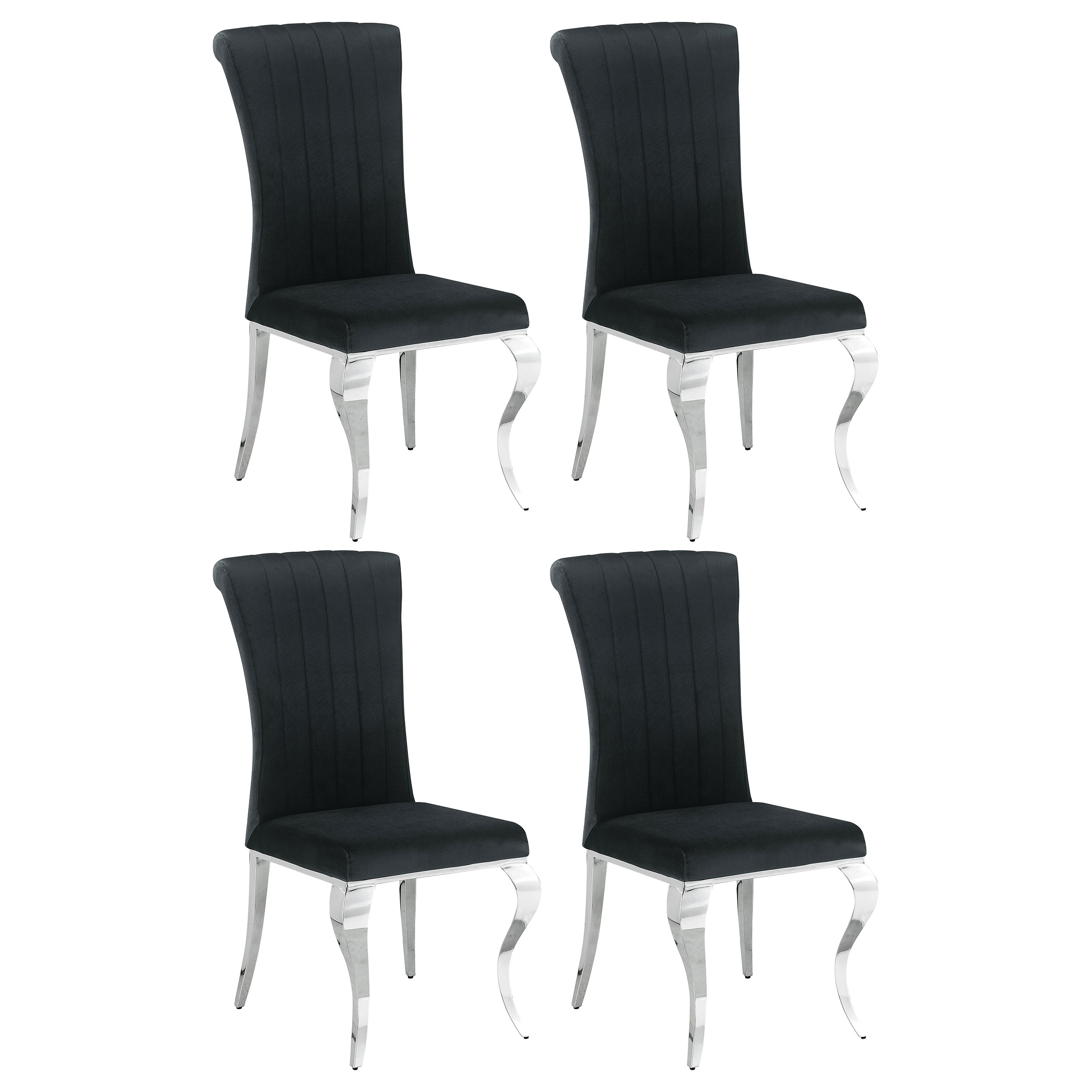 4 Coaster Furniture Betty Black Side Chairs