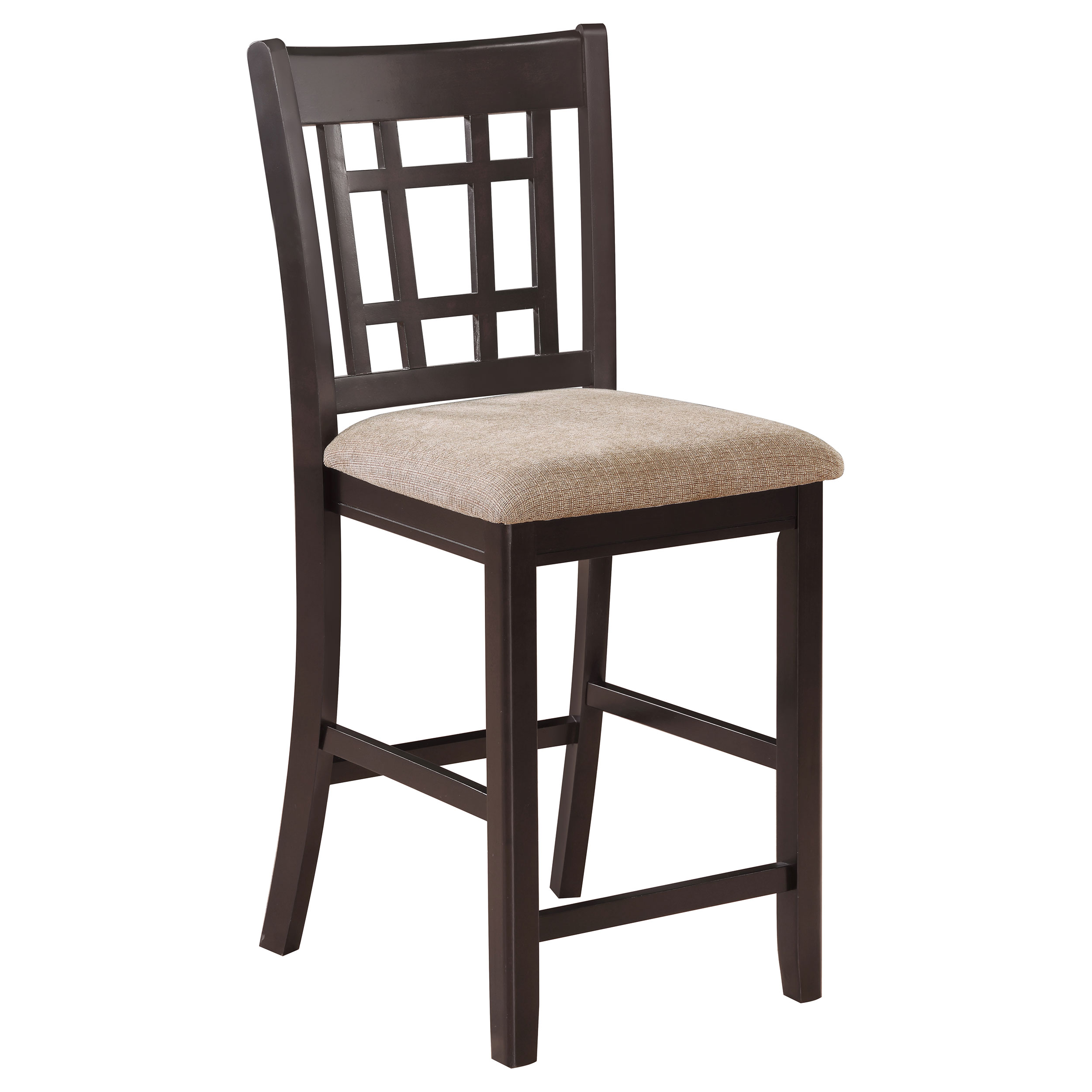 2 Coaster Furniture Lavon Tan Espresso Counter Stools