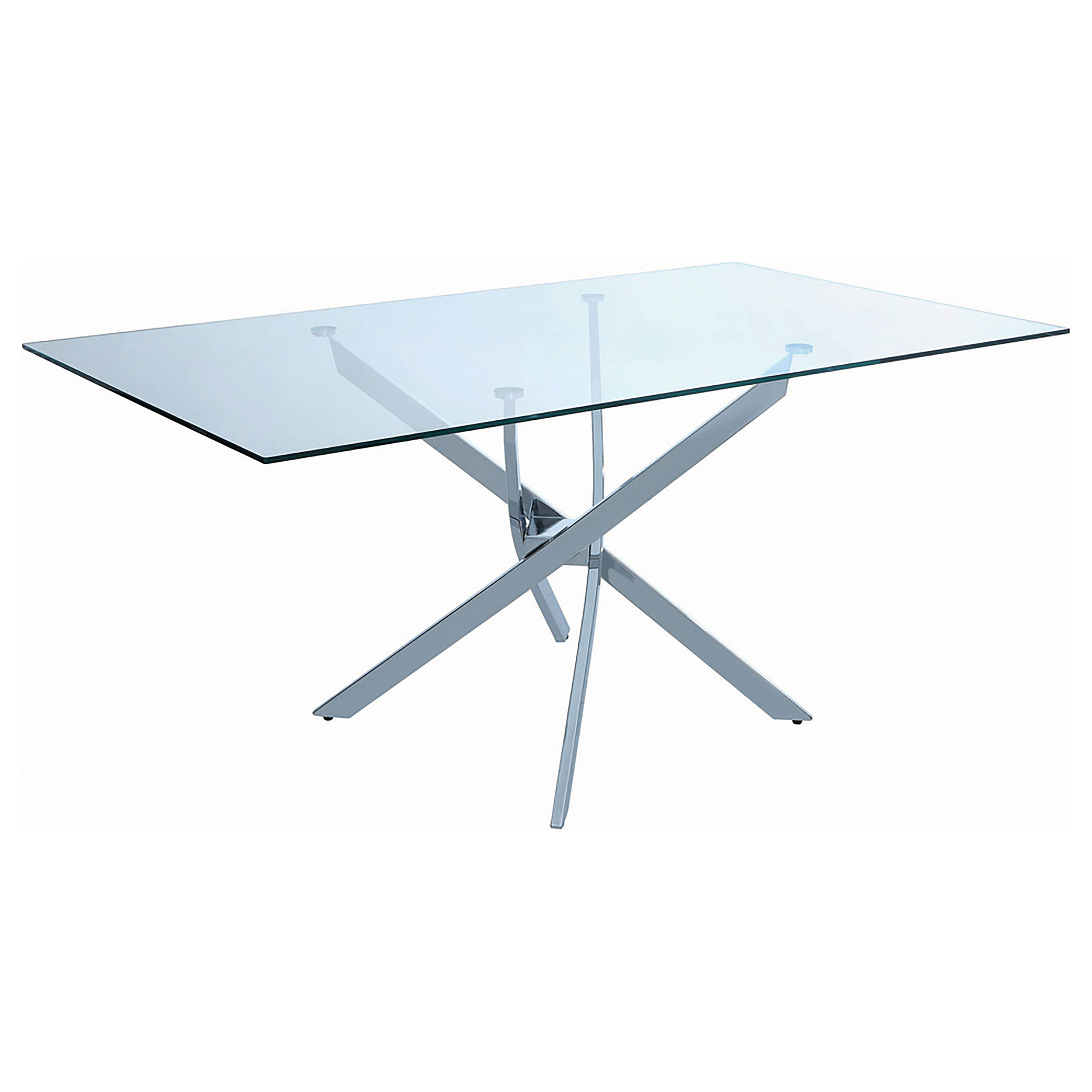 Coaster Furniture Carmelo Silver Chrome Dining Table