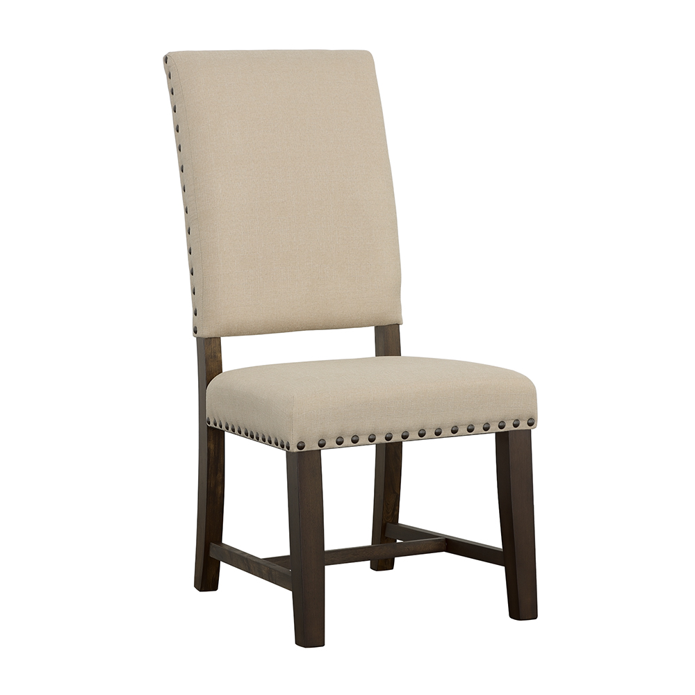 2 Coaster Furniture Twain Beige Smokey Black Dining Side Chairs