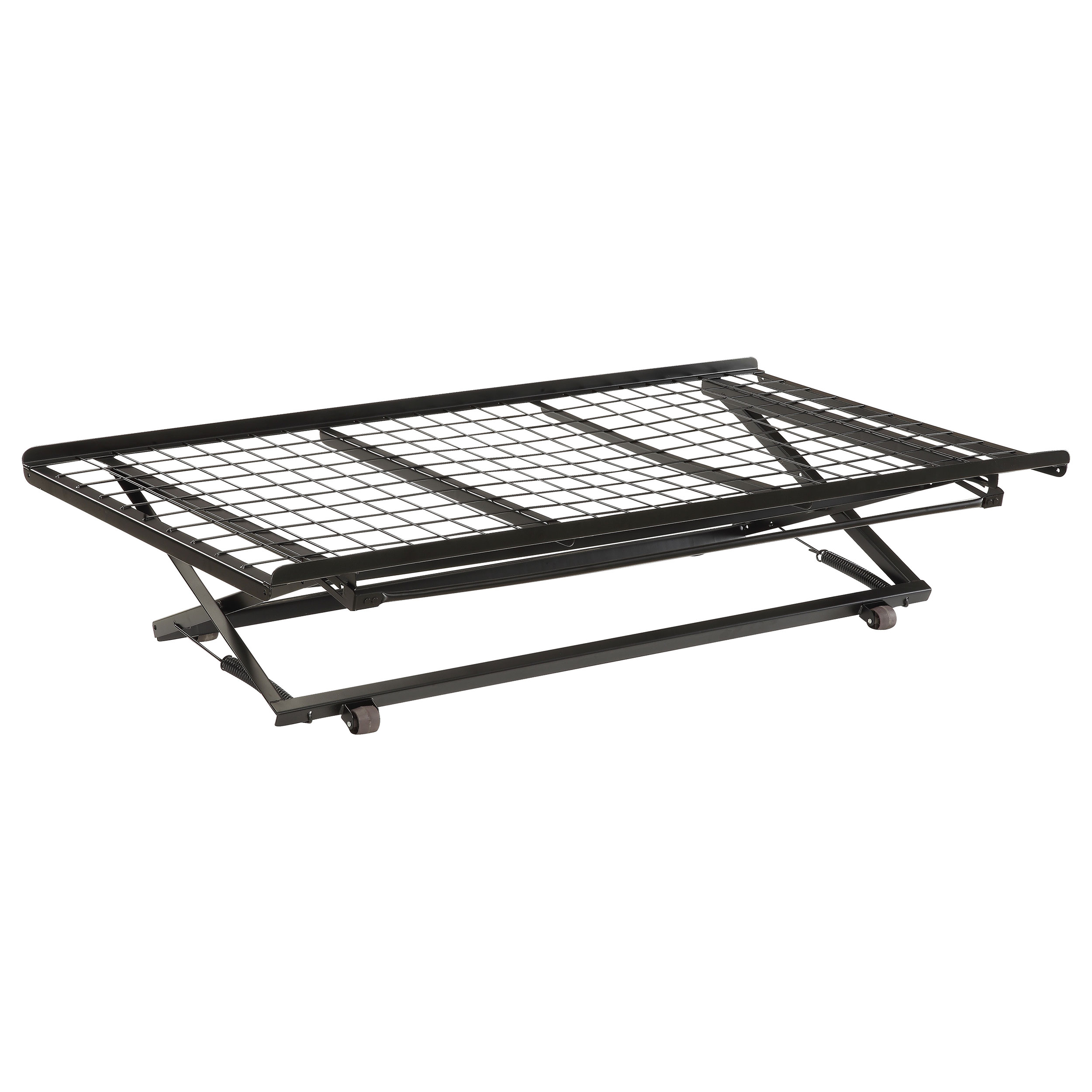 Coaster Furniture Eden Black Pop Up Trundle Bed with Rollers