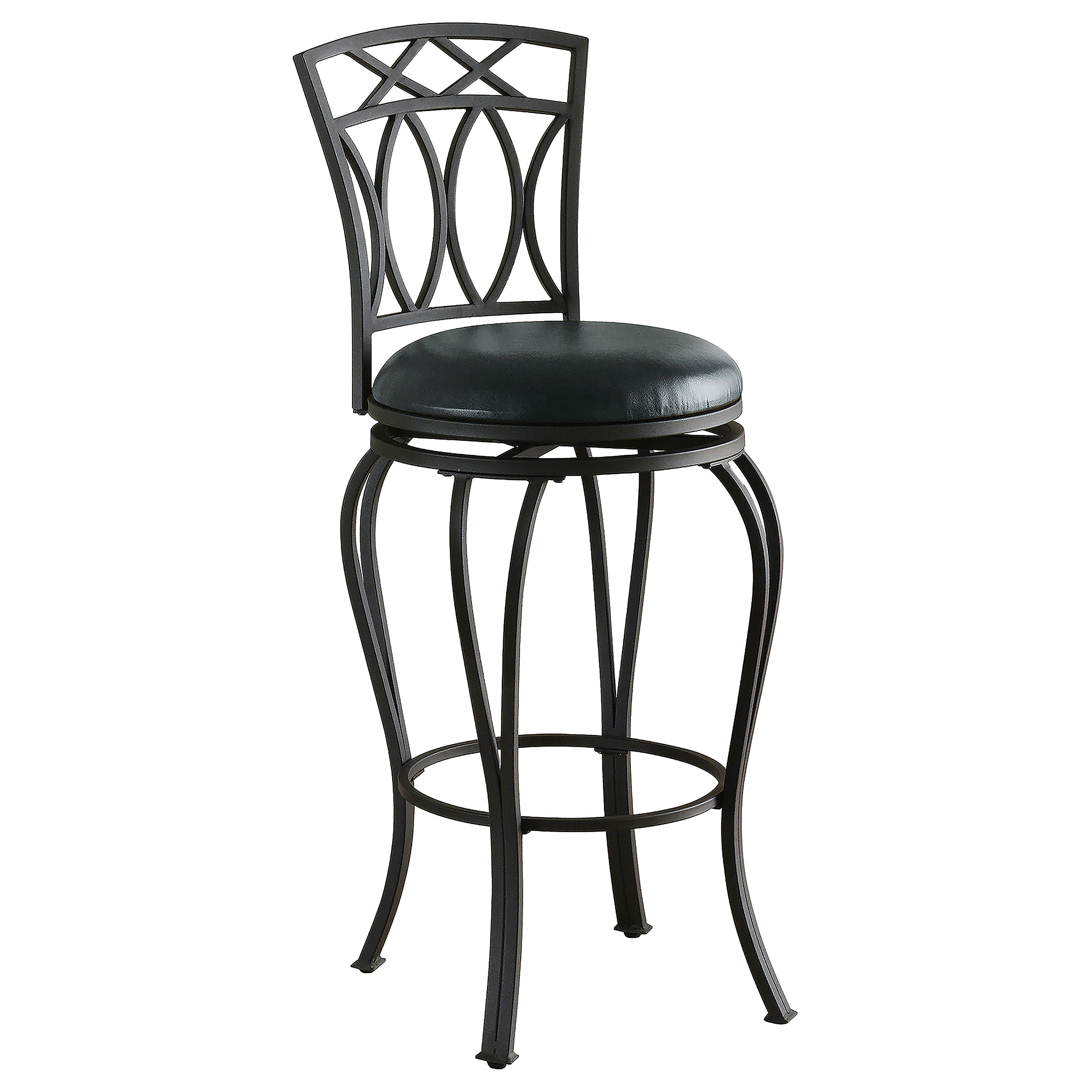 Coaster Furniture Adamsville Black Swivel Bar Stool