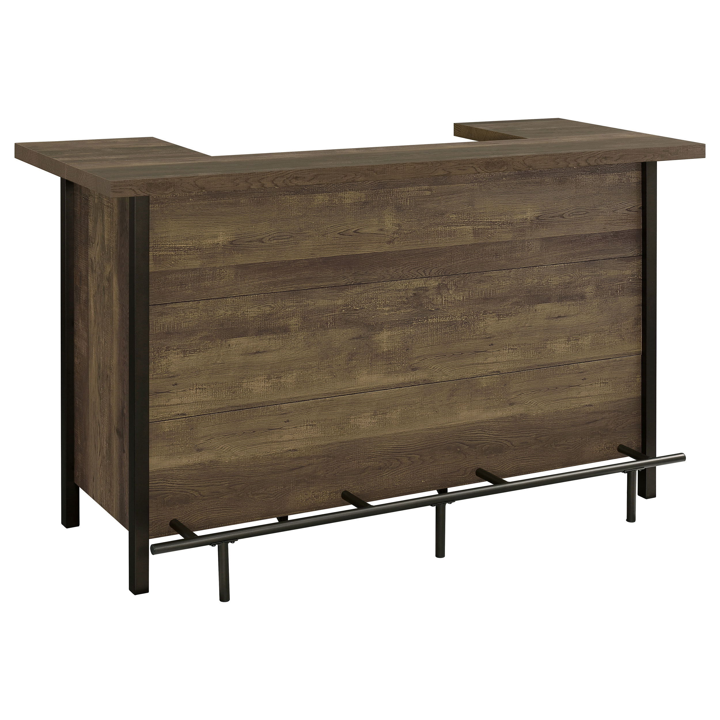 Coaster Furniture Bellemore Rustic Oak Bar Wine Cabinet