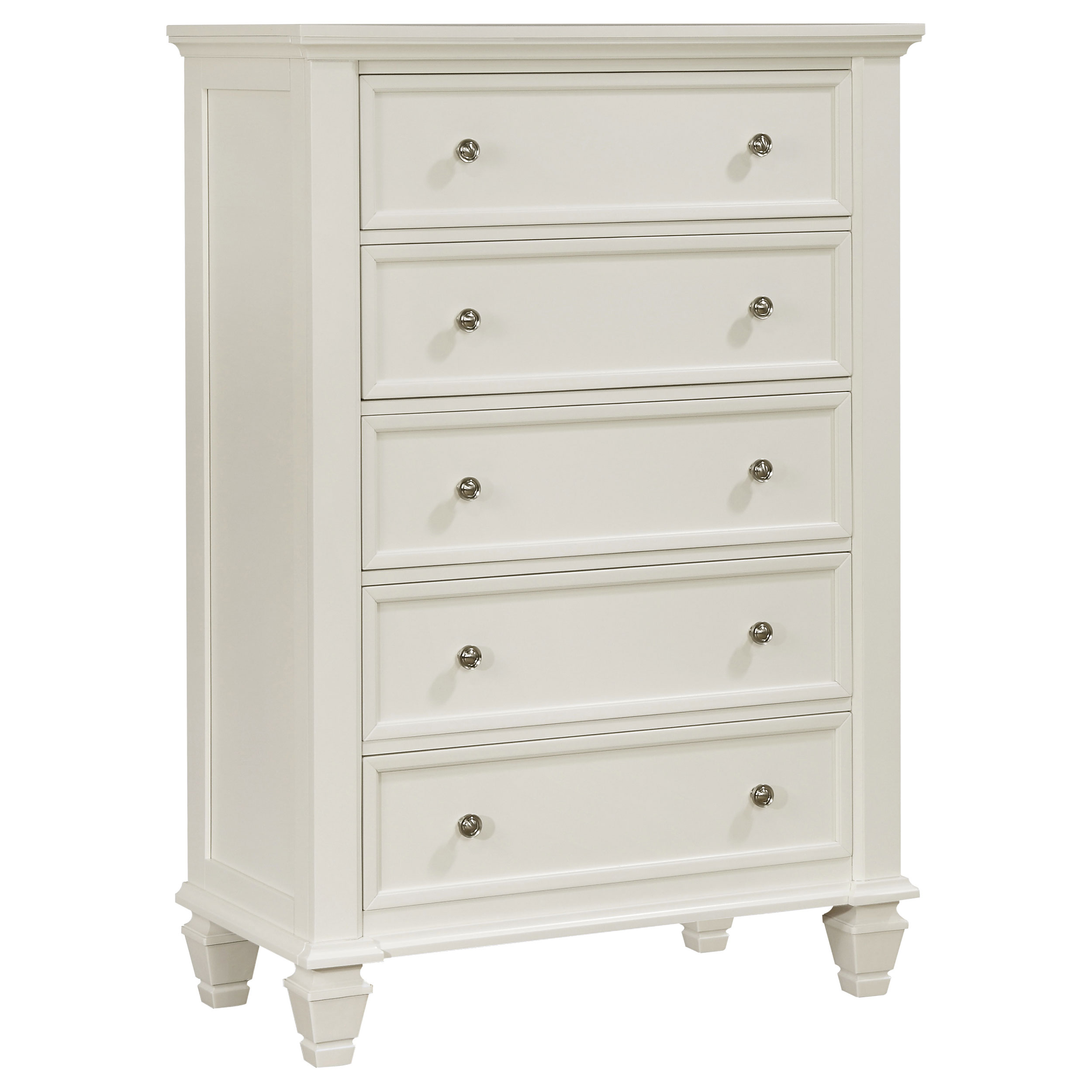 Coaster Furniture Sandy Beach Cream White 5 Drawers Chest