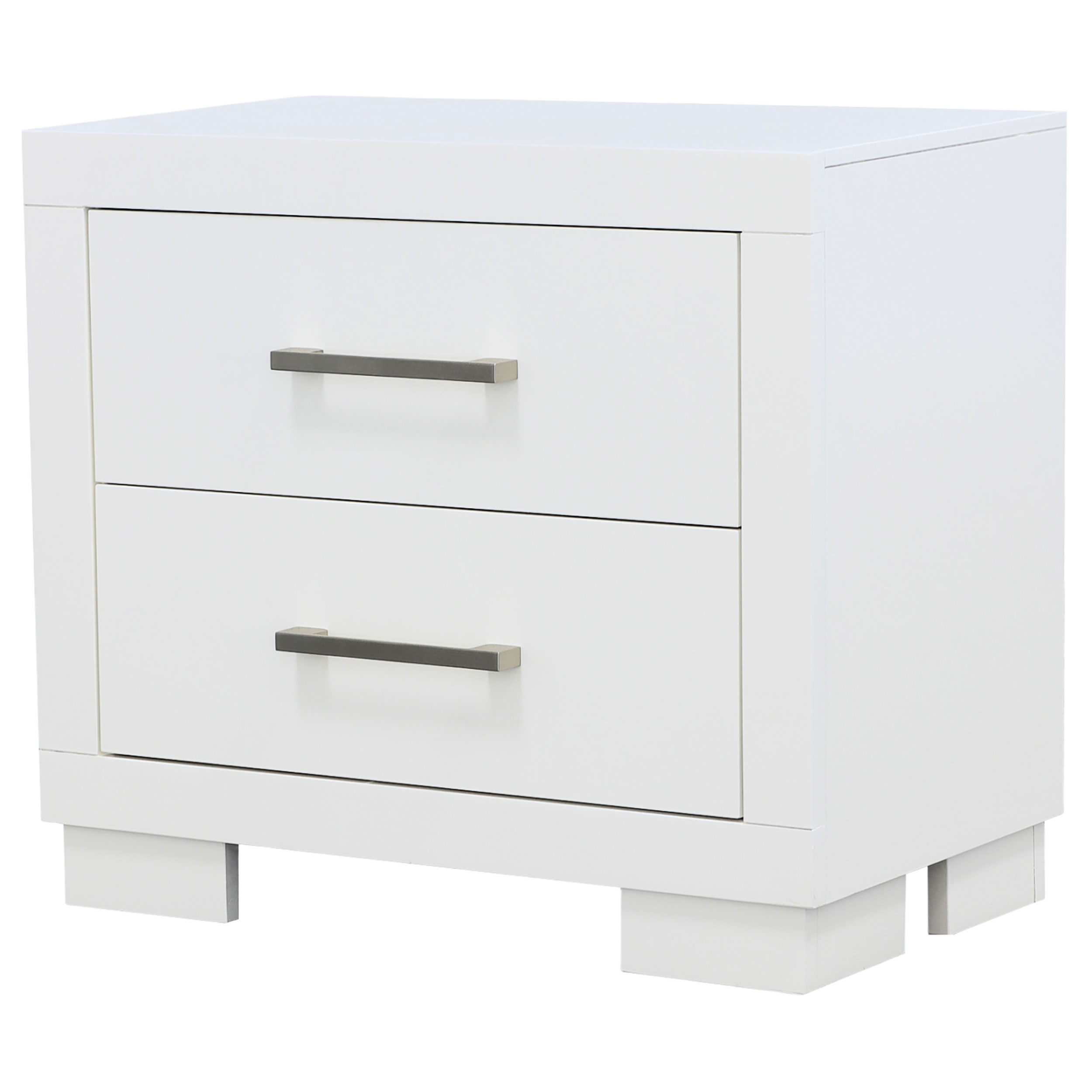 Jessica 2-drawer Nightstand Cream White