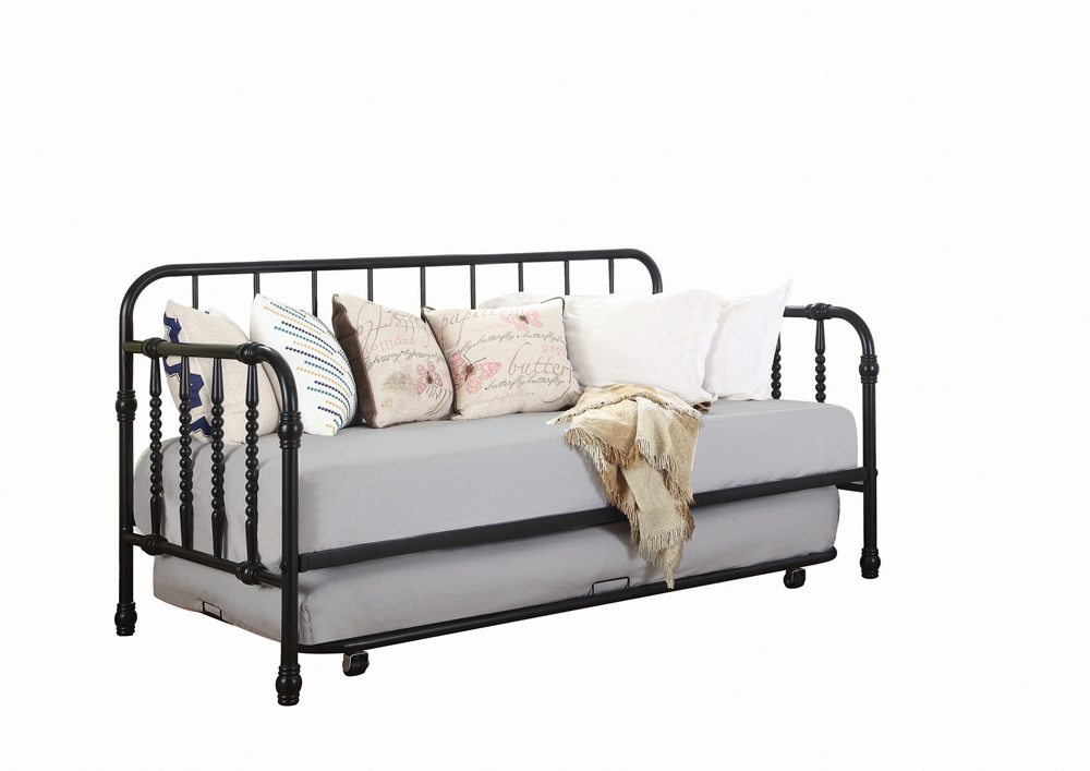 Coaster Furniture Marina Black Metal Twin Trundle Daybed