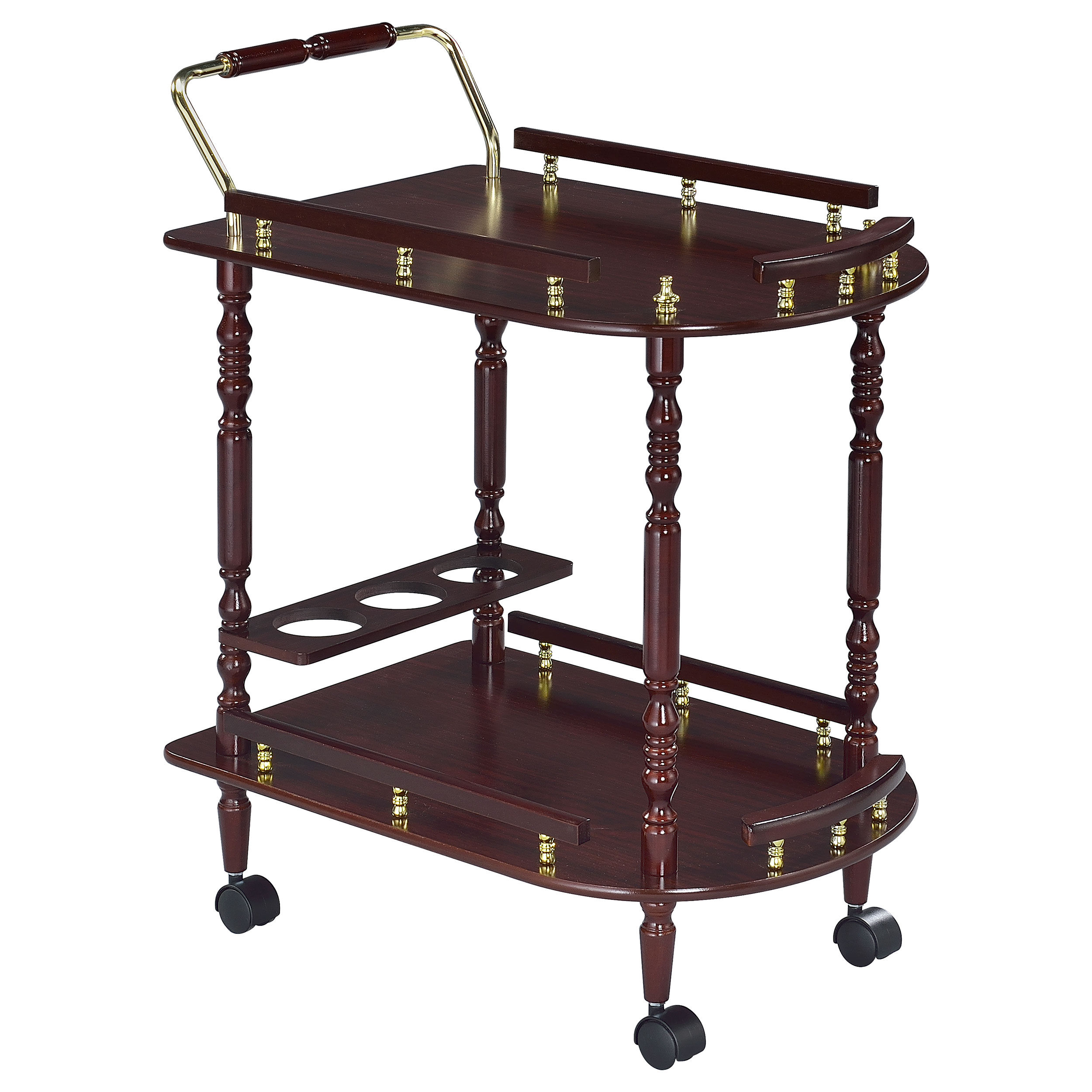 Coaster Furniture Palmer Merlot 2pc Bar Cart